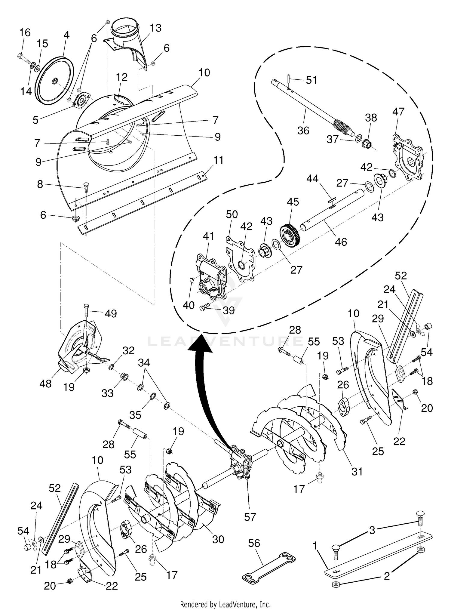Auger Housing / Impeller Assembly