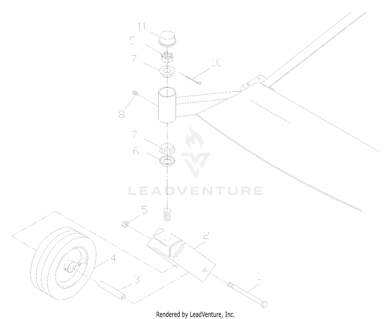 Narrow Caster Assemblies
