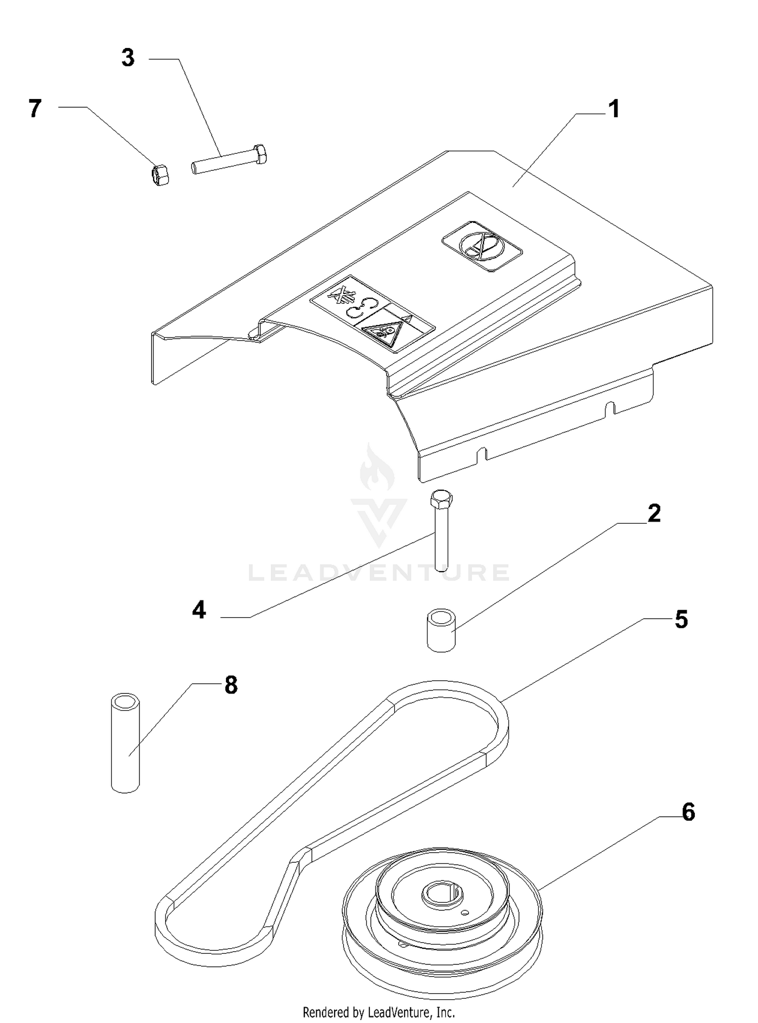 Spindle Drive Kit 42" 539106782, 48" 539106783, 52" 539106784, 61" 539106785