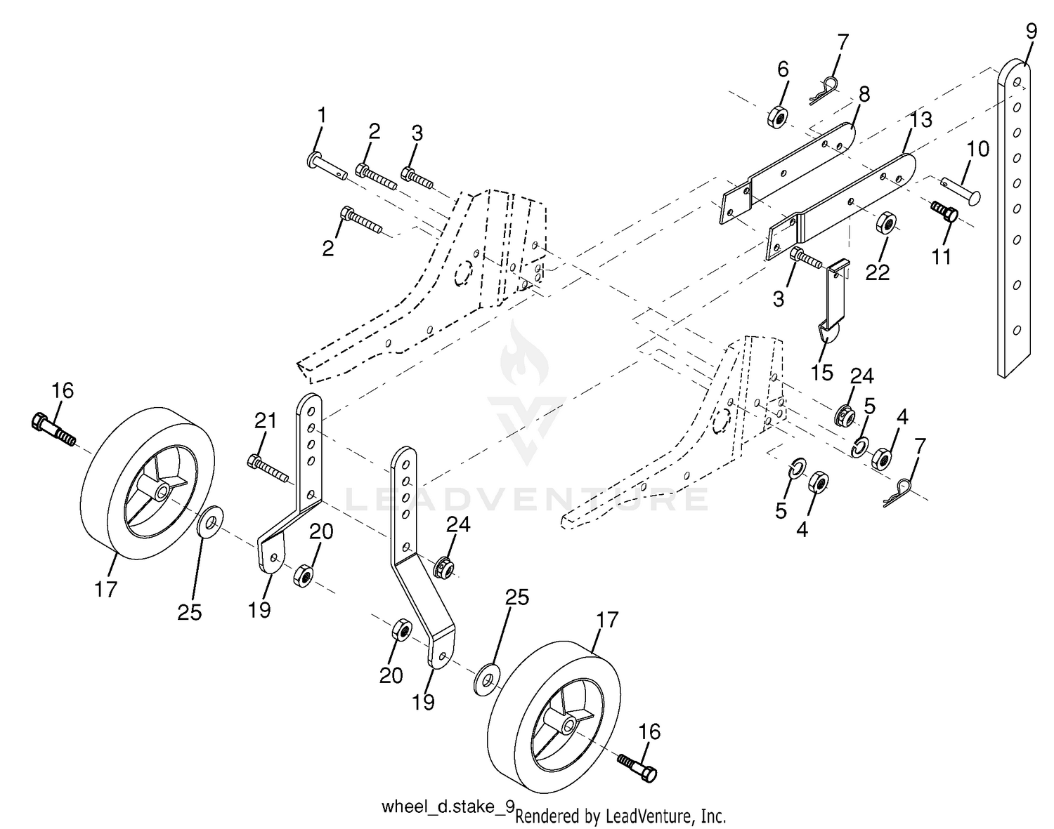 Wheel And Depth Stake Assembly