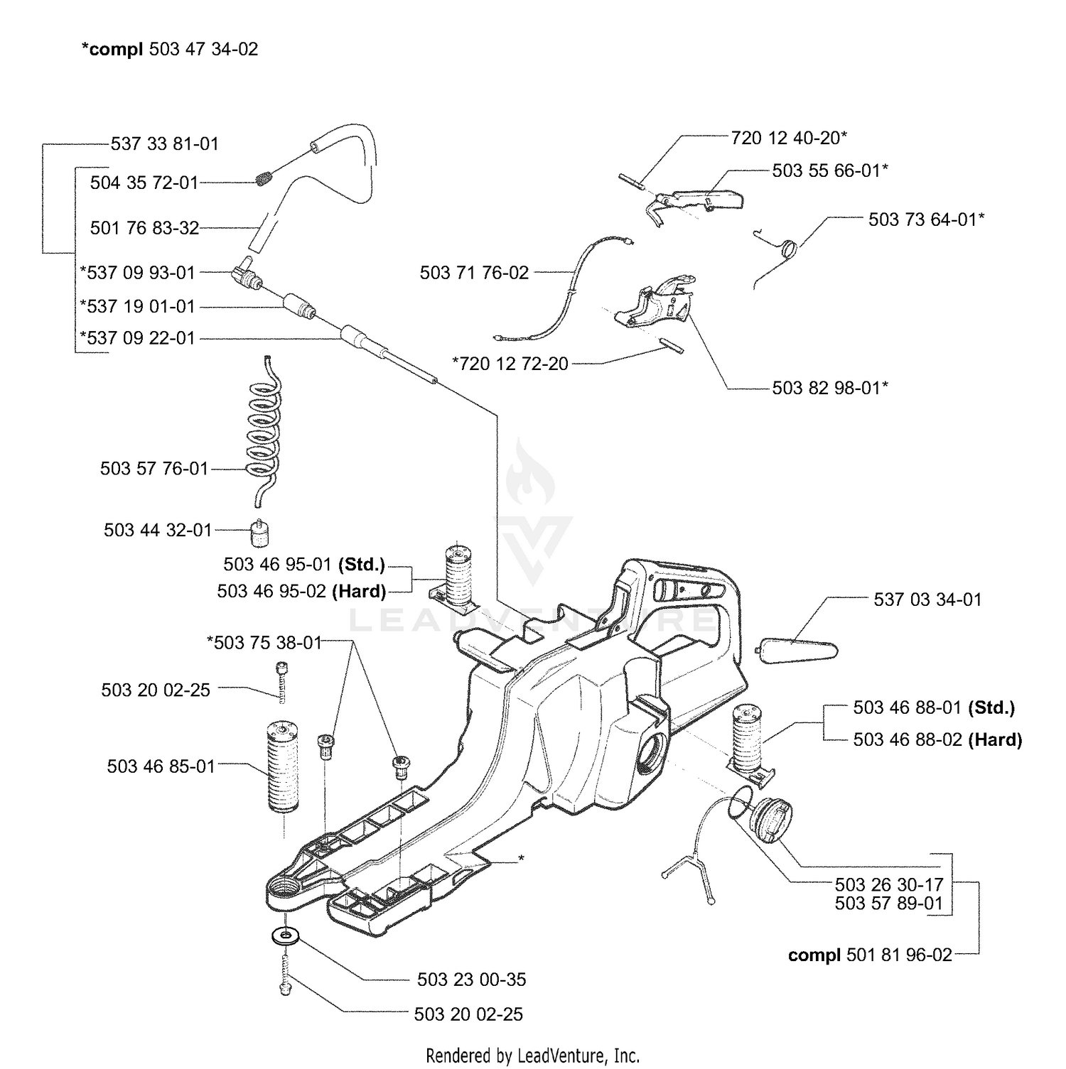 Fuel Tank / Rear Handle