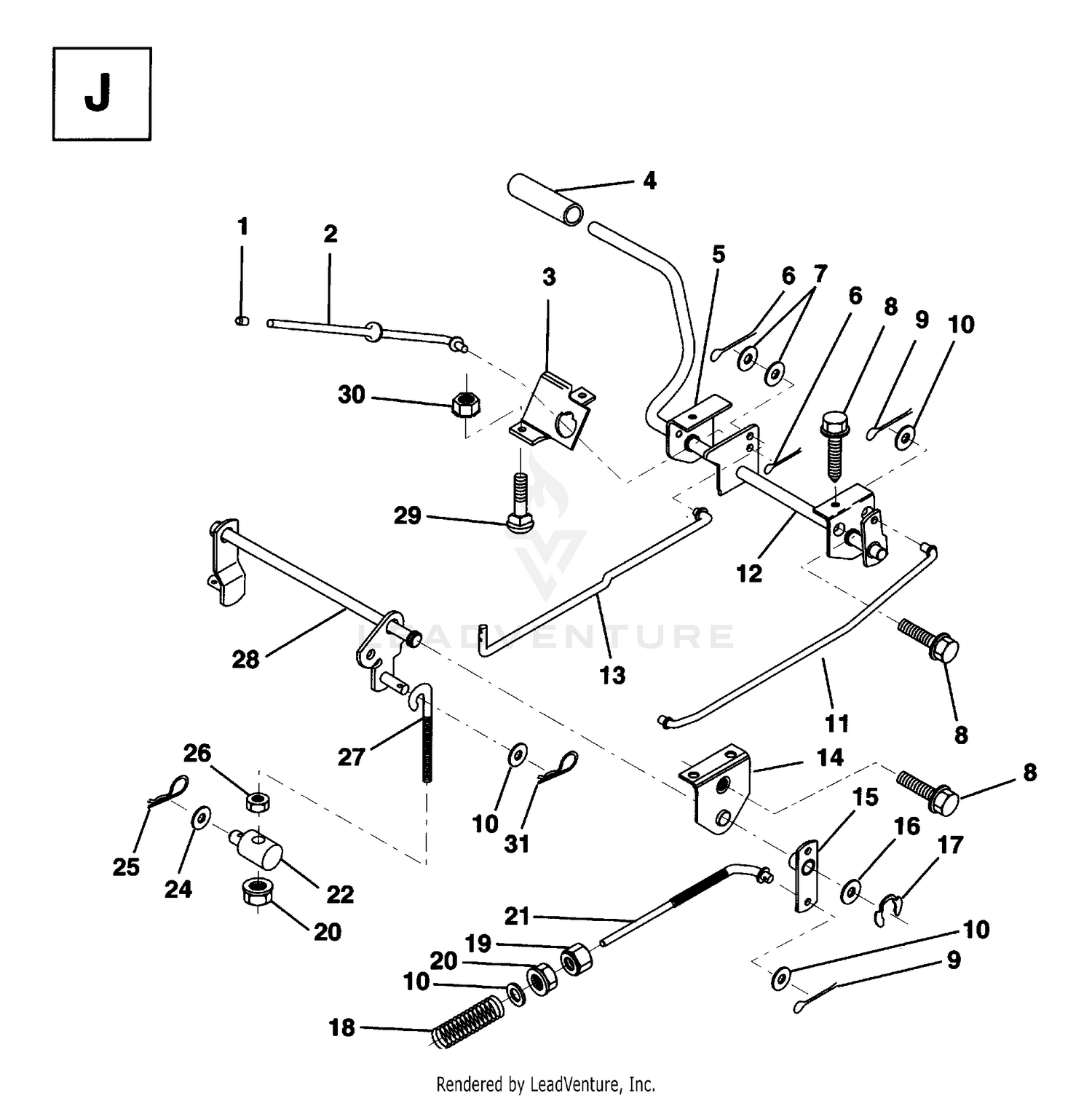 BRAKE / REAR MOWER LIFT