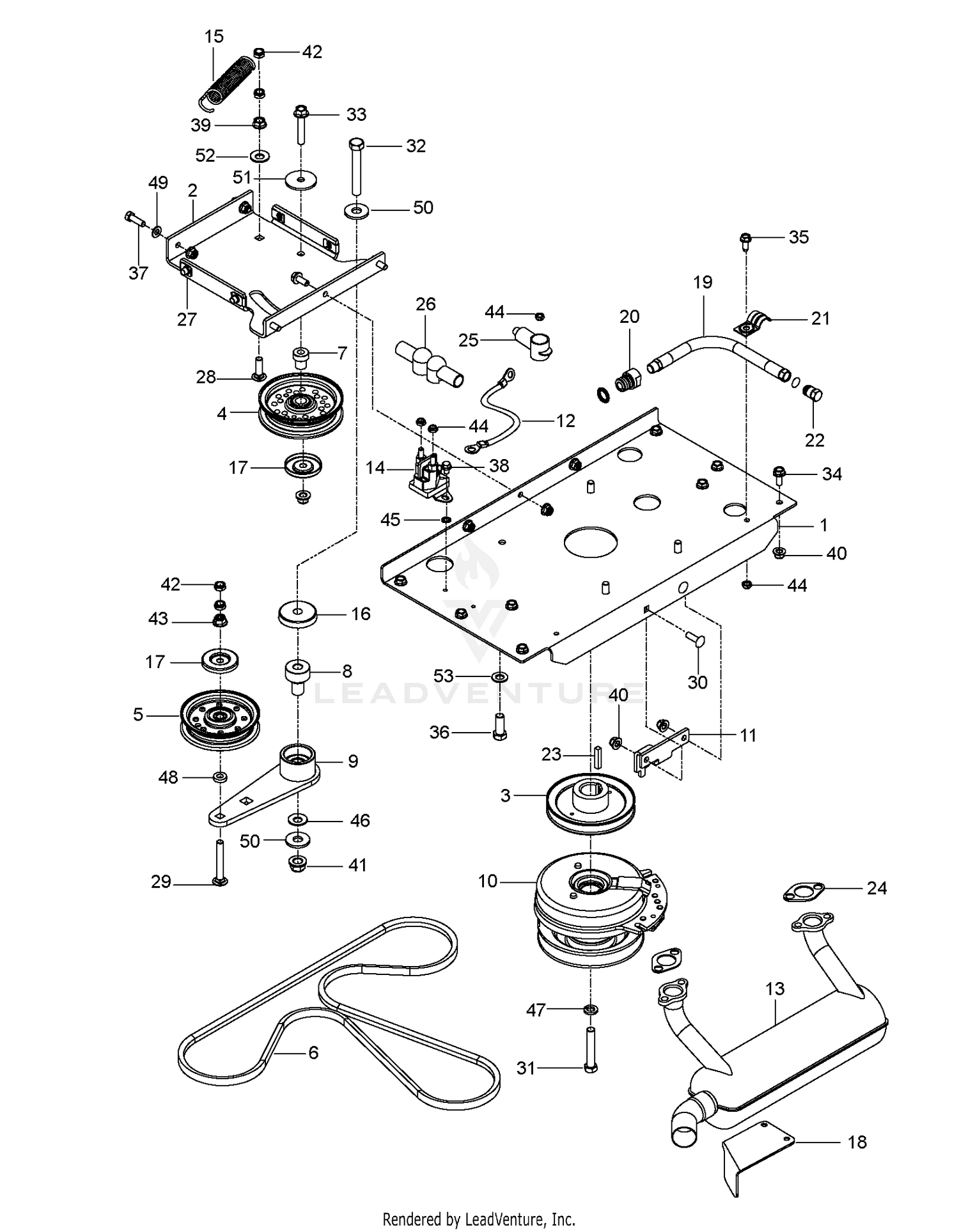 ENGINE MOUNTING GUARDS MUFFLER