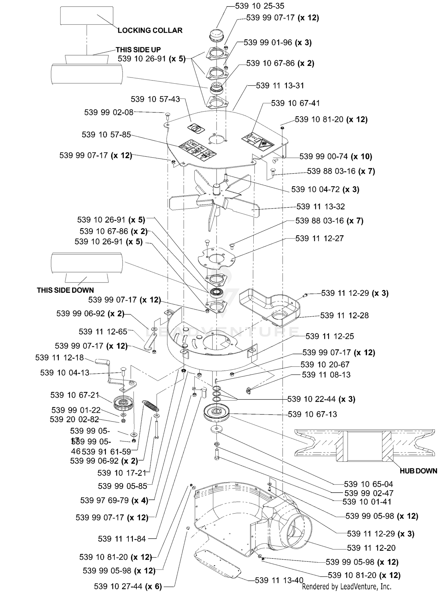 Accessory Collection System Blower 52" & 61"