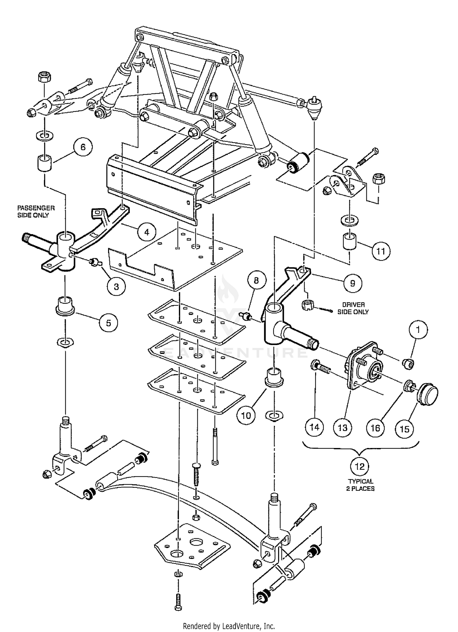 Front Suspension - Front Hub Assembly - Later Style