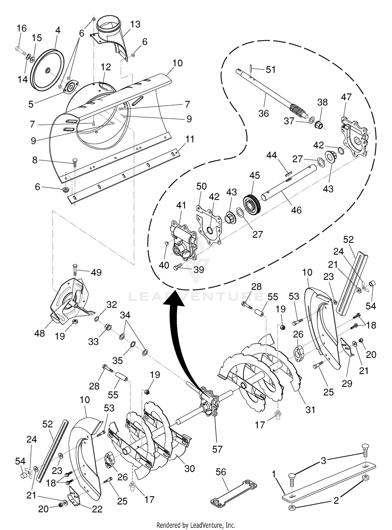 Auger Housing / Impeller Assembly