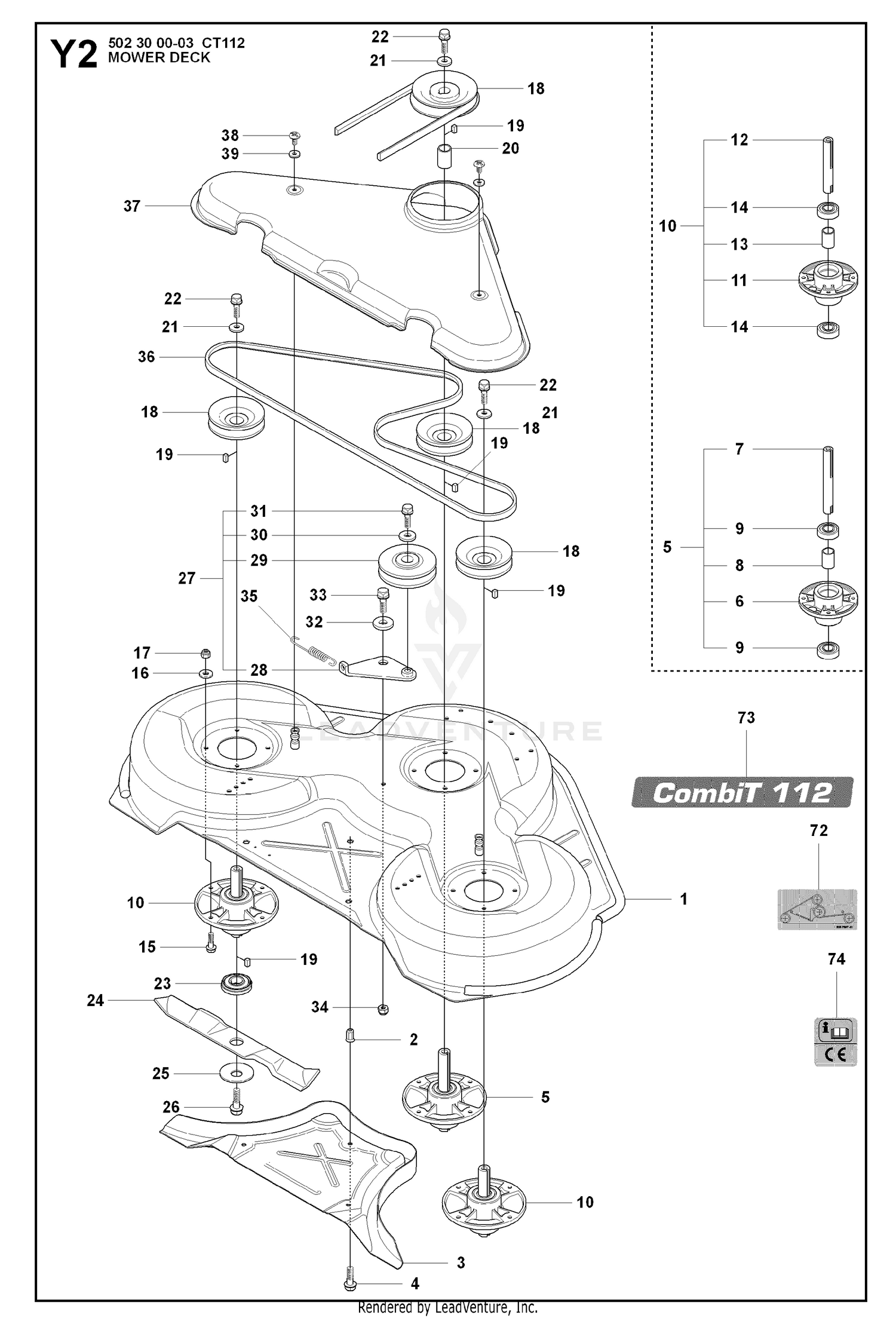 44"/112CM CUTTING DECK 3