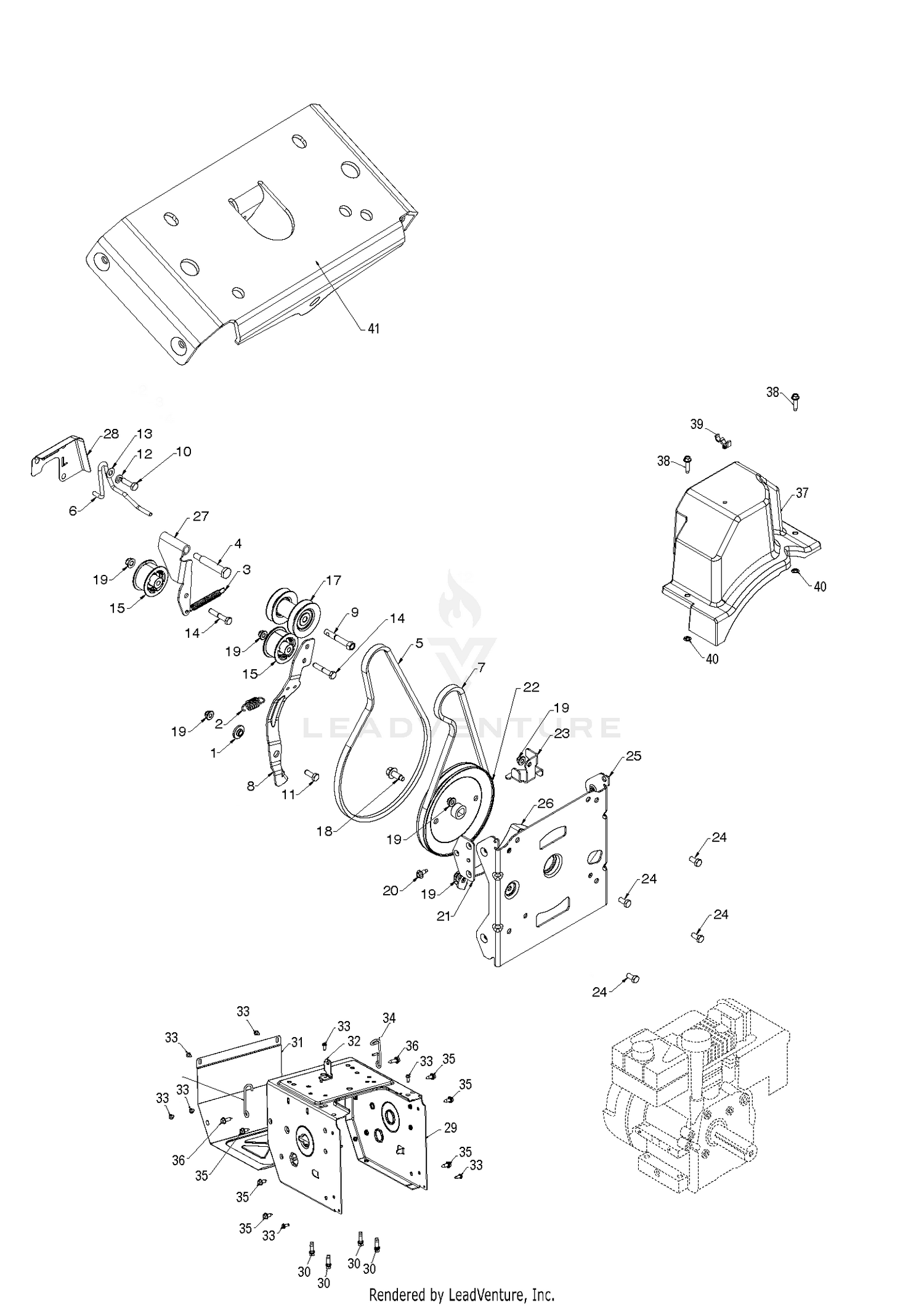 "CHASSIS, ENGINE & PULLEYS"