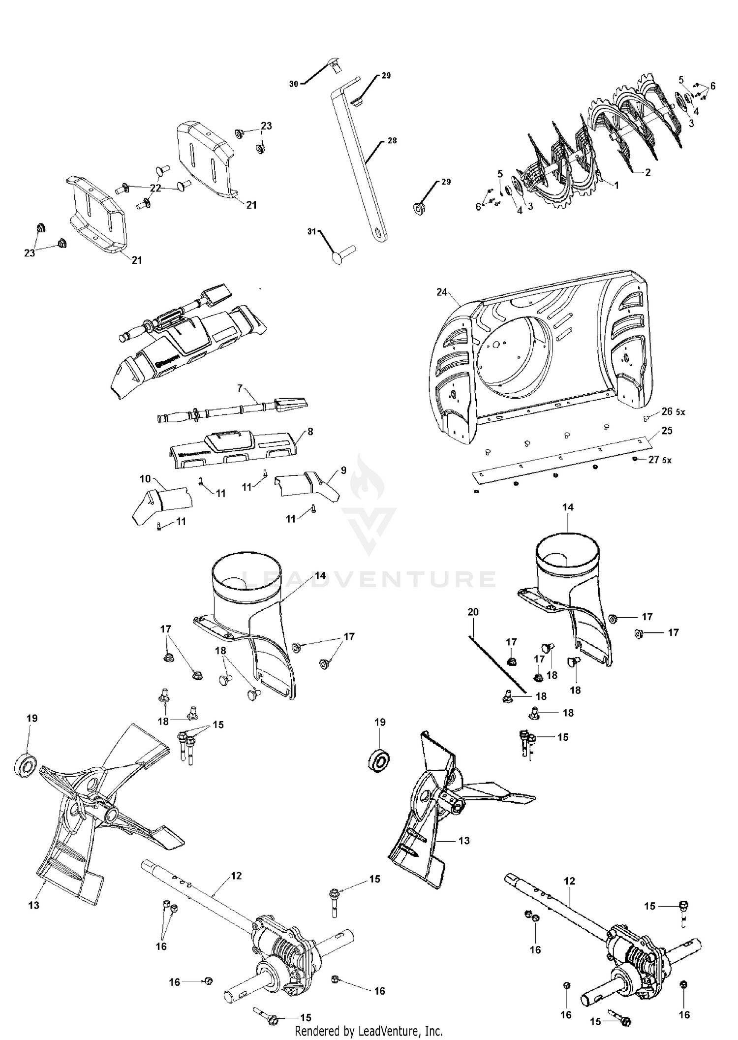 AUGER HOUSING & IMPELLER