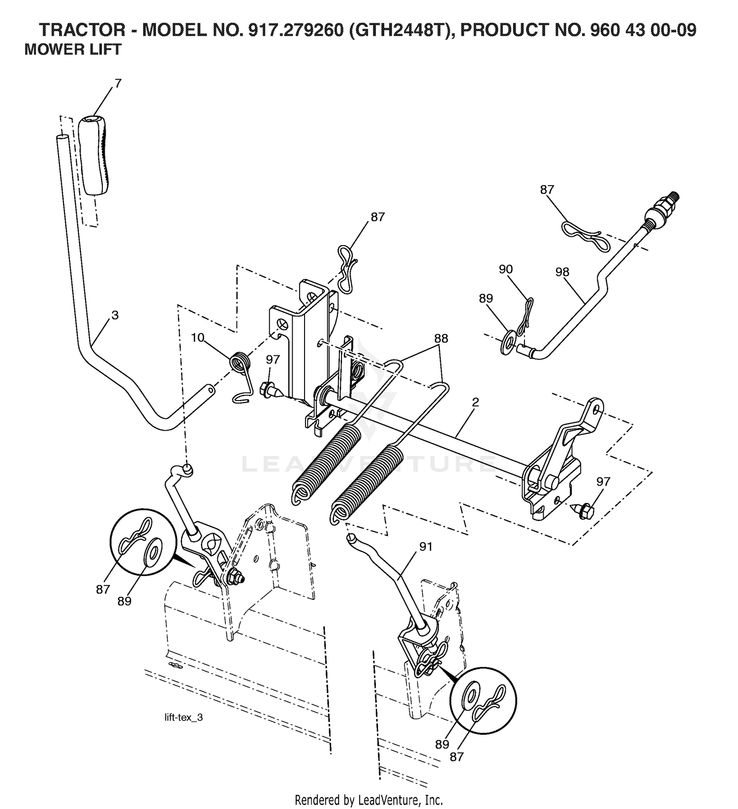 MOWER LIFT / DECK LIFT
