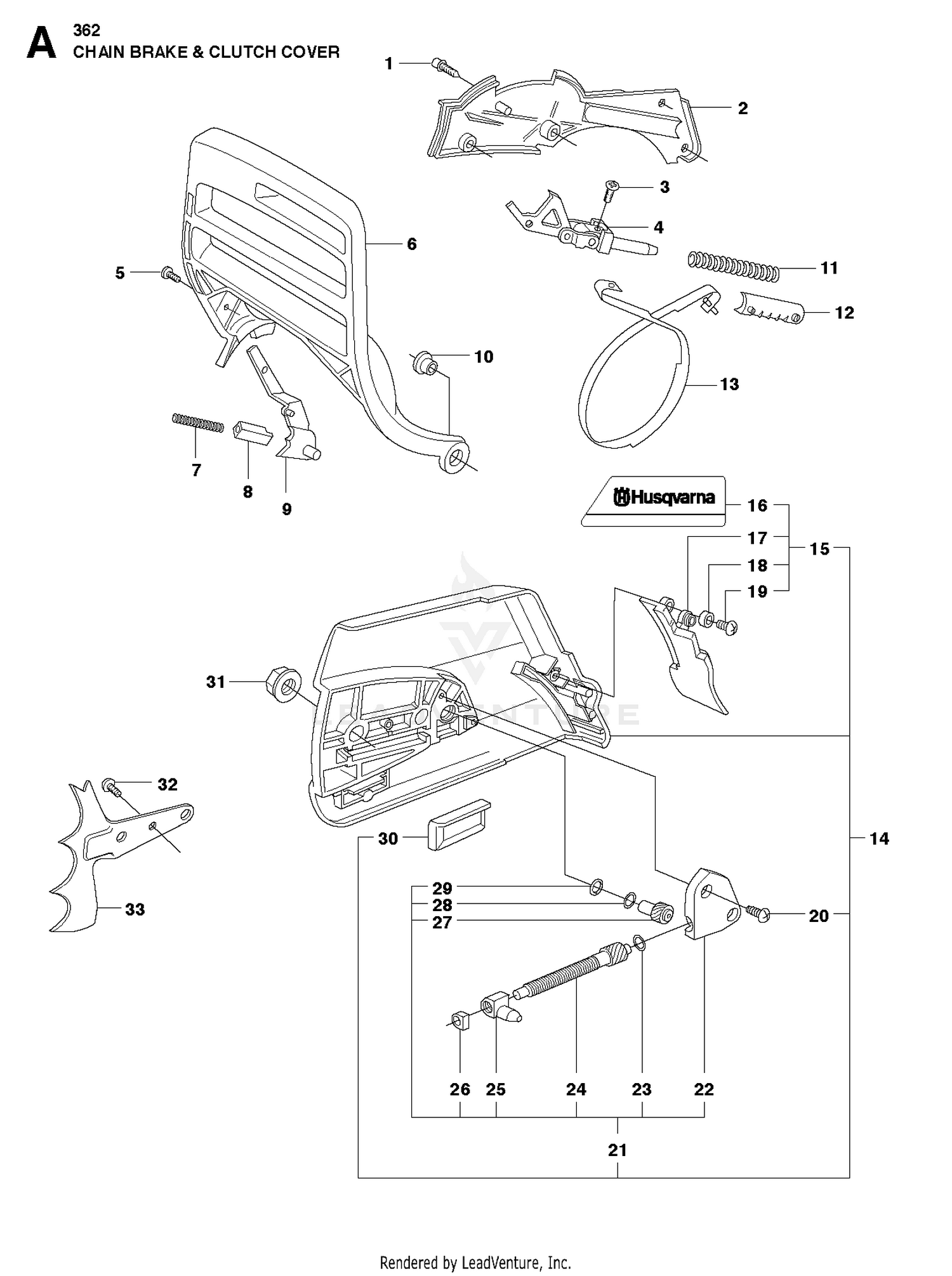 CHAIN BRAKE & CLUTCH COVER 9