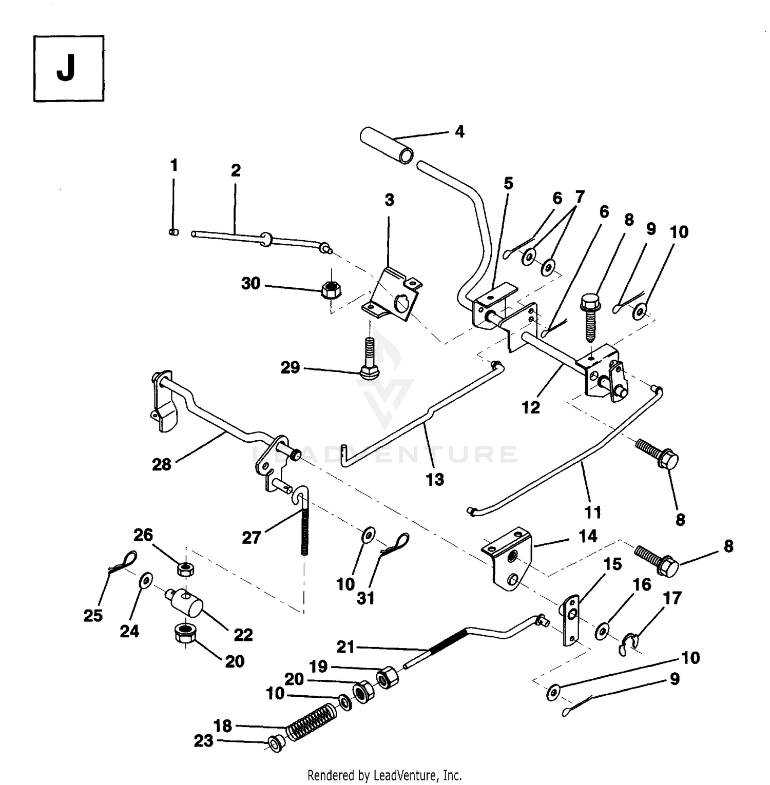 BRAKE / REAR MOWER LIFT