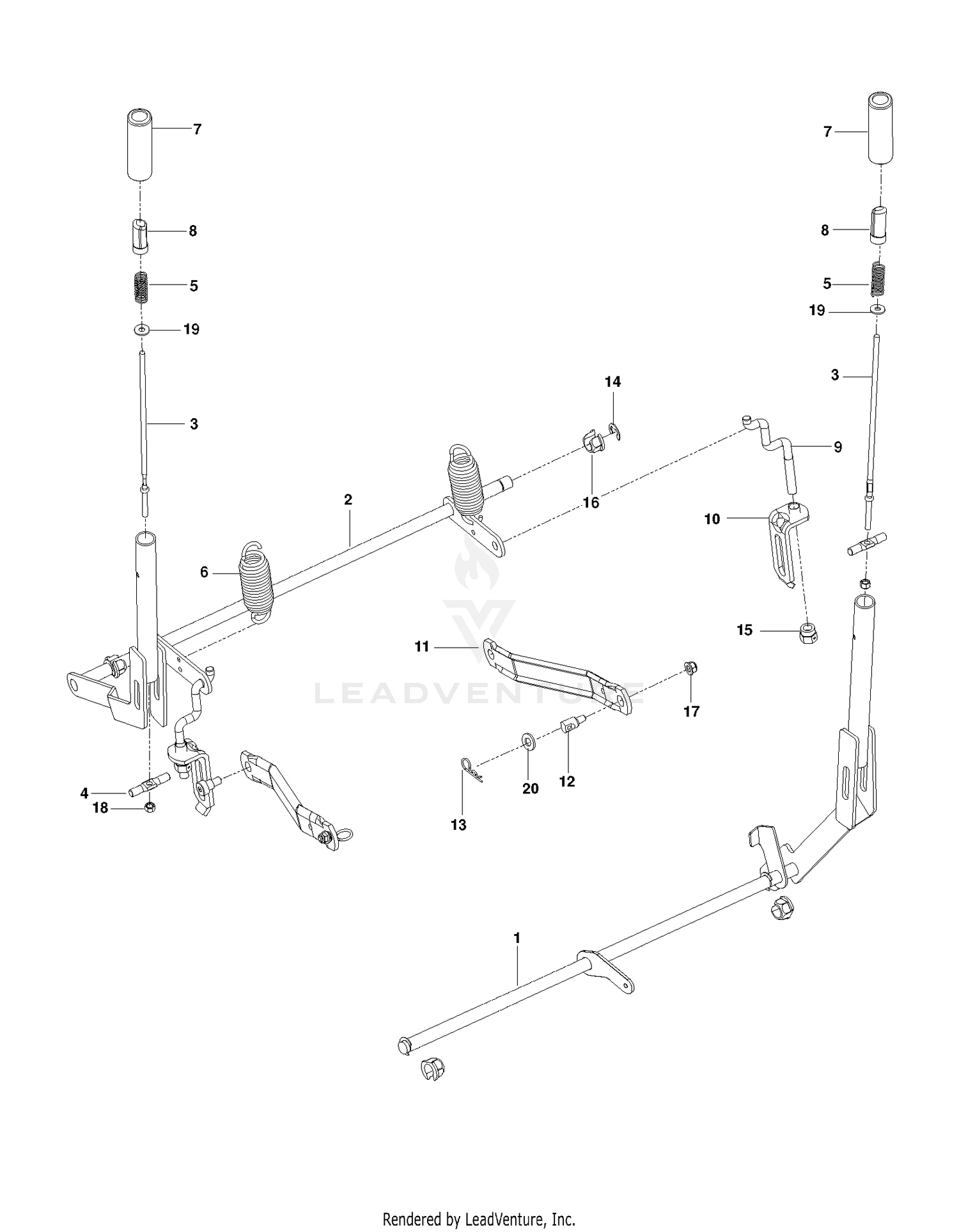 BRAKE / REAR MOWER LIFT