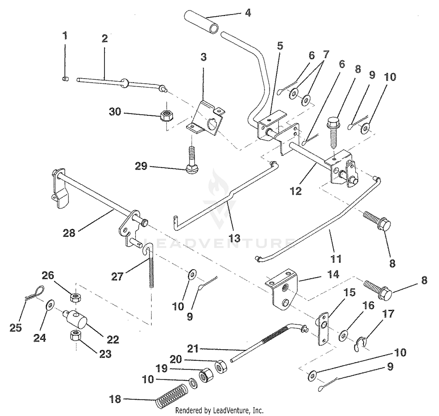 Brake / Rear Mower Lift Assembly