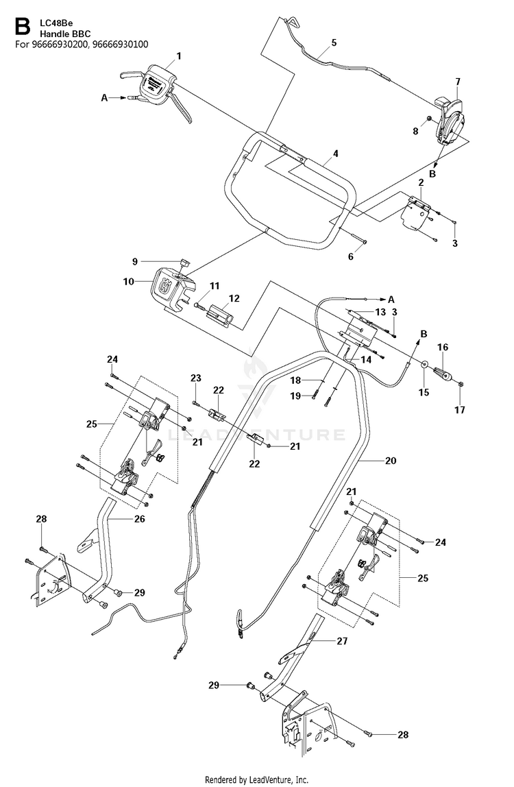 Husqvarna LC48 BE Walk Behind Mower | Partswarehouse