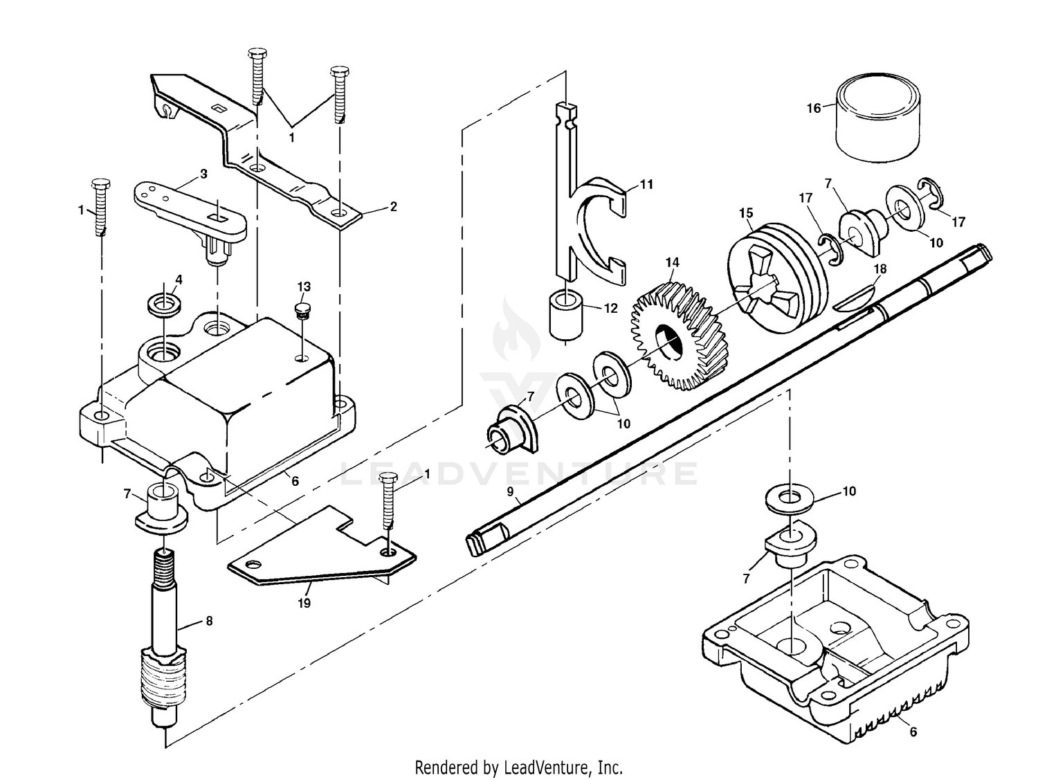 Gear Case Assembly P/N 532702511