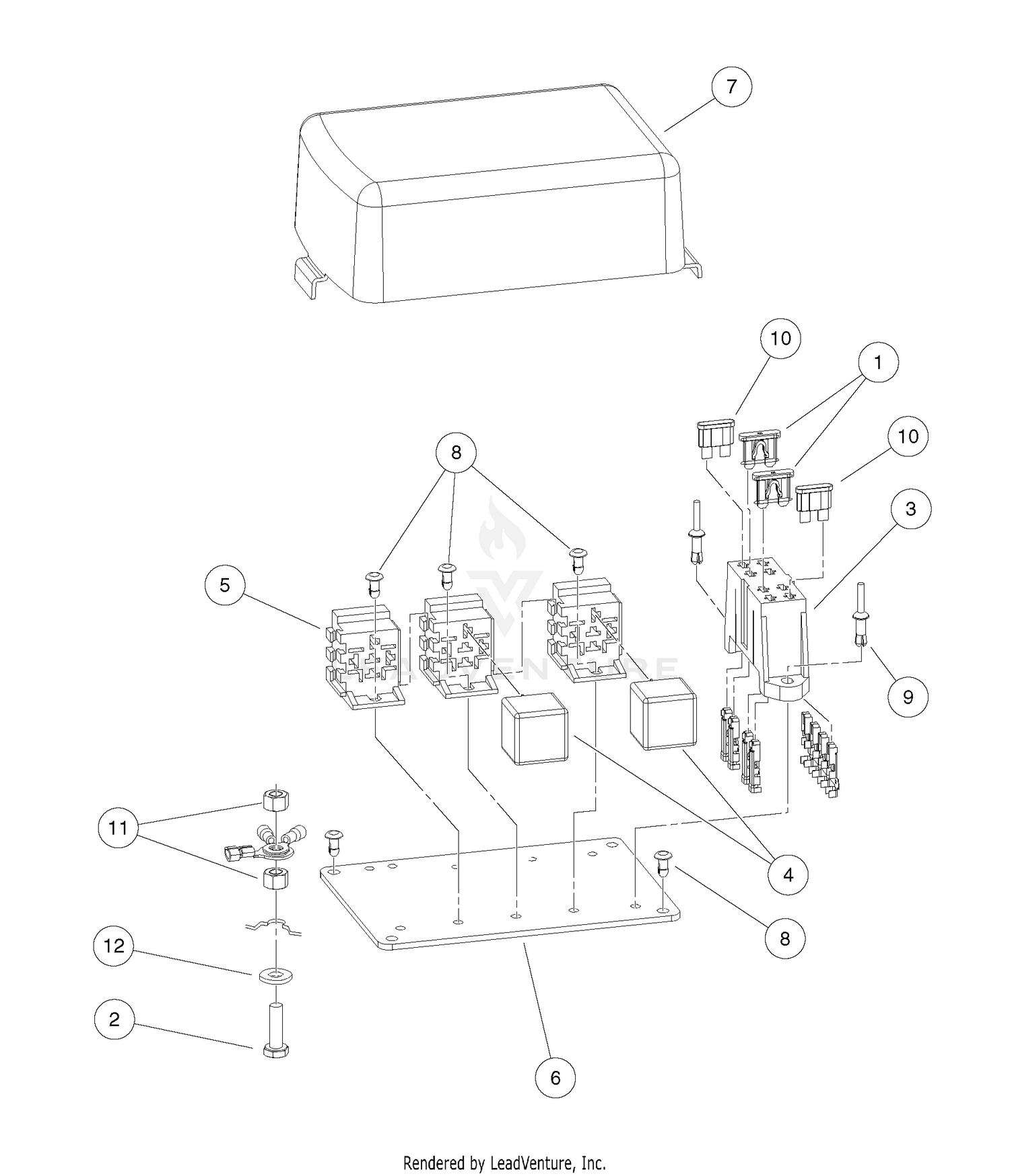 Electrical Component Box, Gasoline  Vehicles