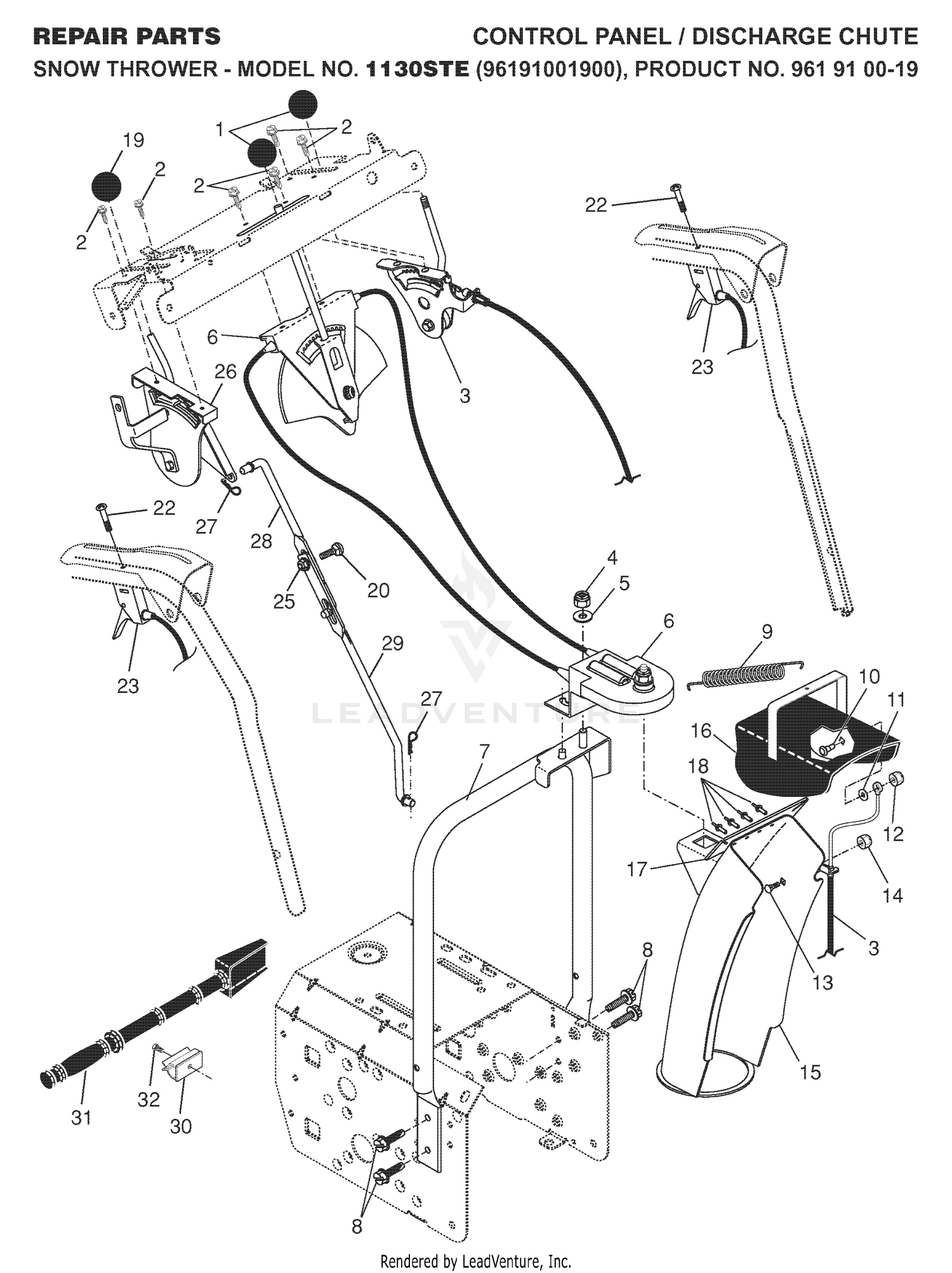 CONTROL PANEL & DISCHARGE CHUTE