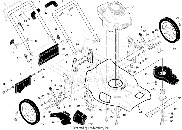 Husqvarna 65021 CHV (96143001904) (2008-01) Walk Mower - PartsWarehouse