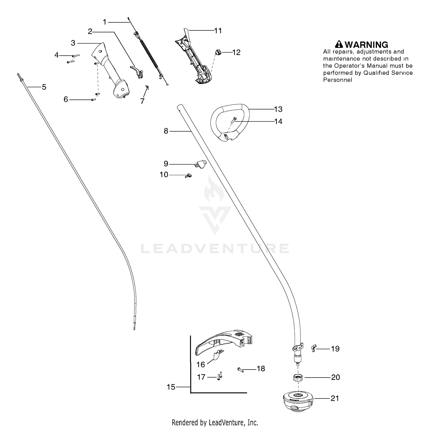 Handle, Shaft & Cutting Head