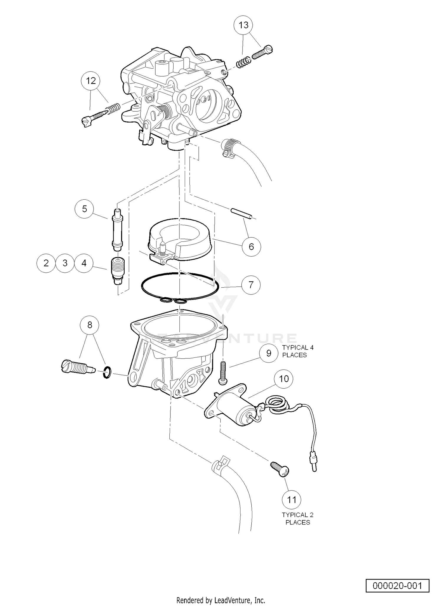 Carburetor Assembly, Honda Gasoline Vehicles