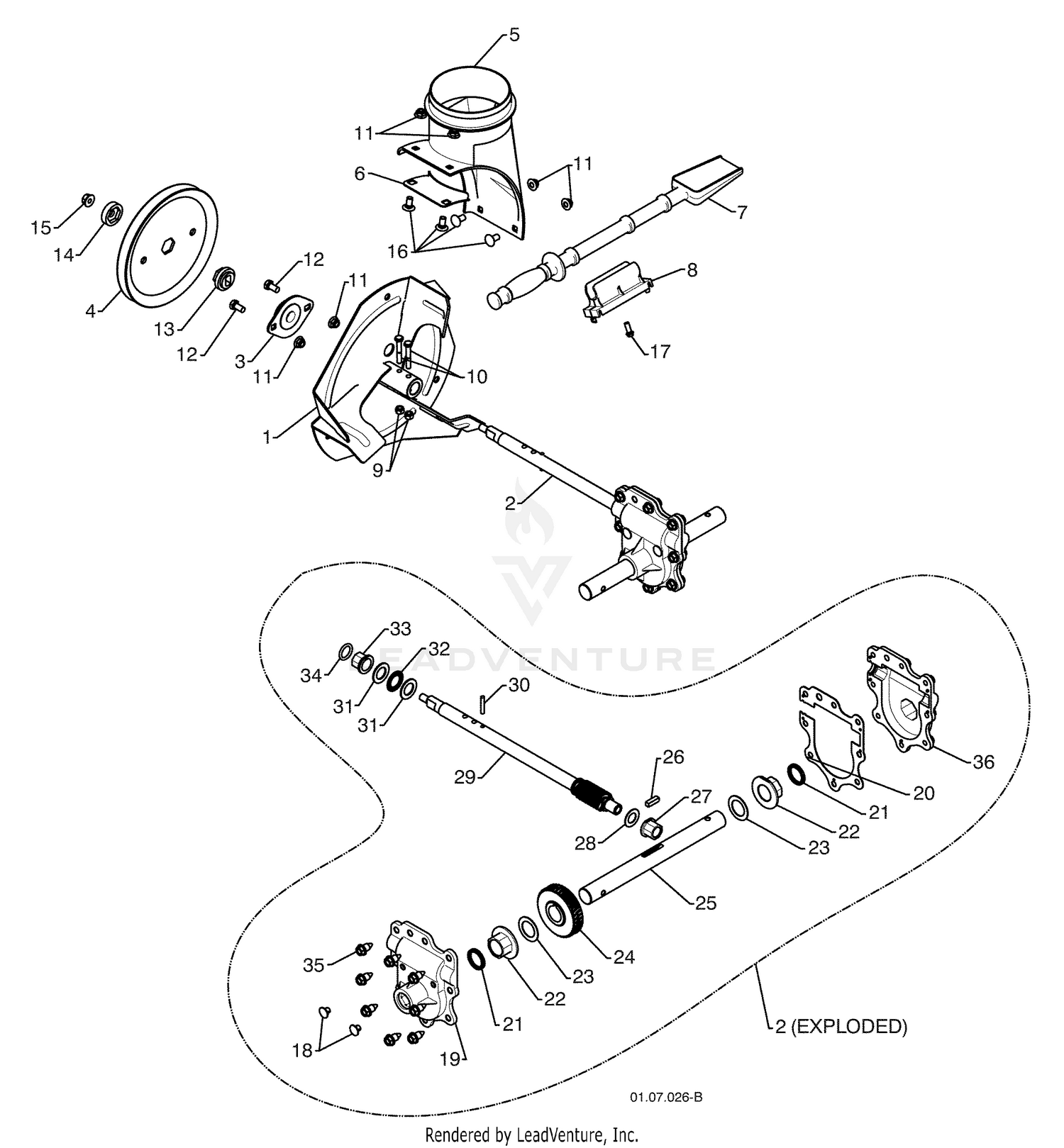 Auger Housing / Impeller Assembly - A