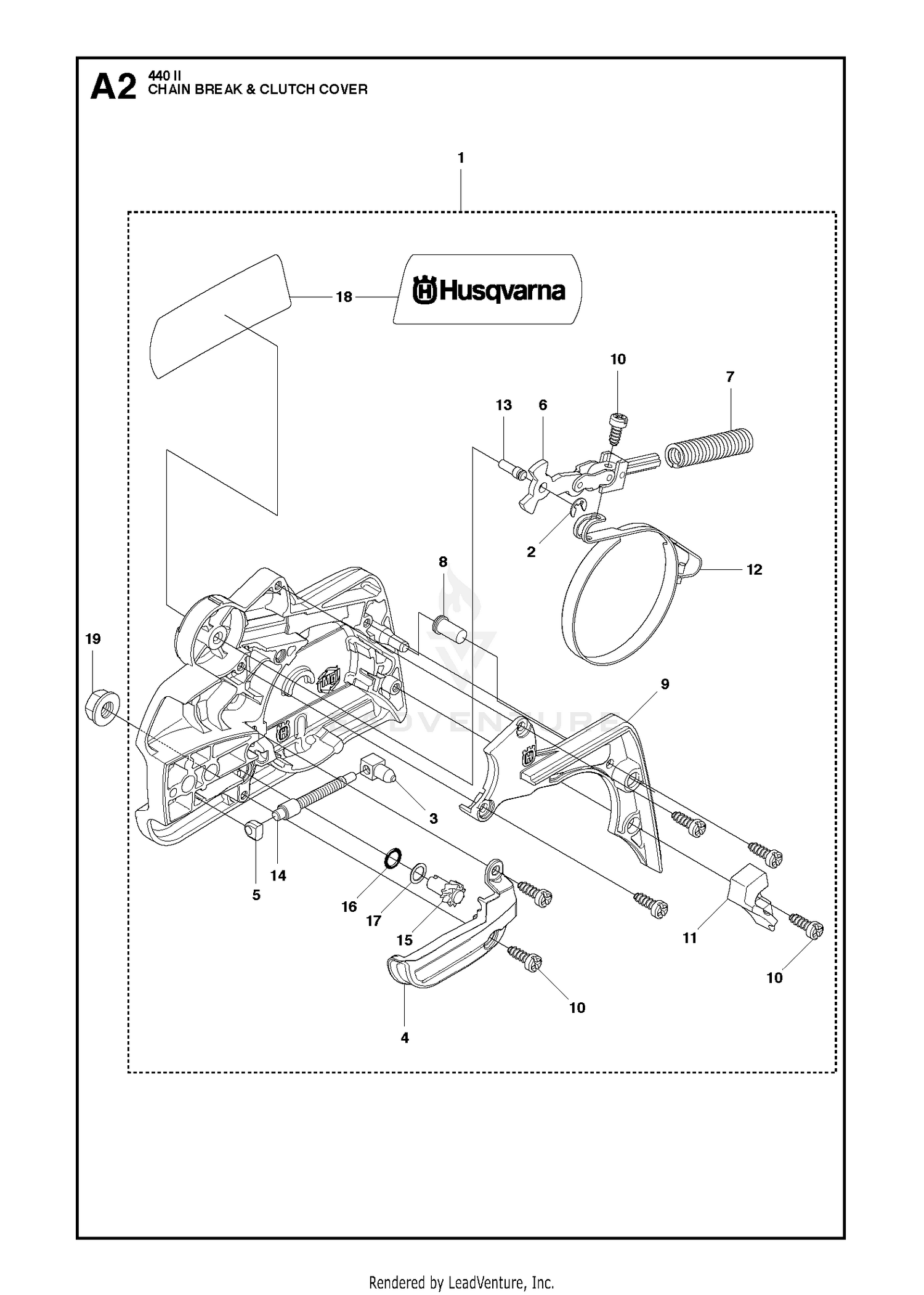 CHAIN BRAKE & CLUTCH COVER 2