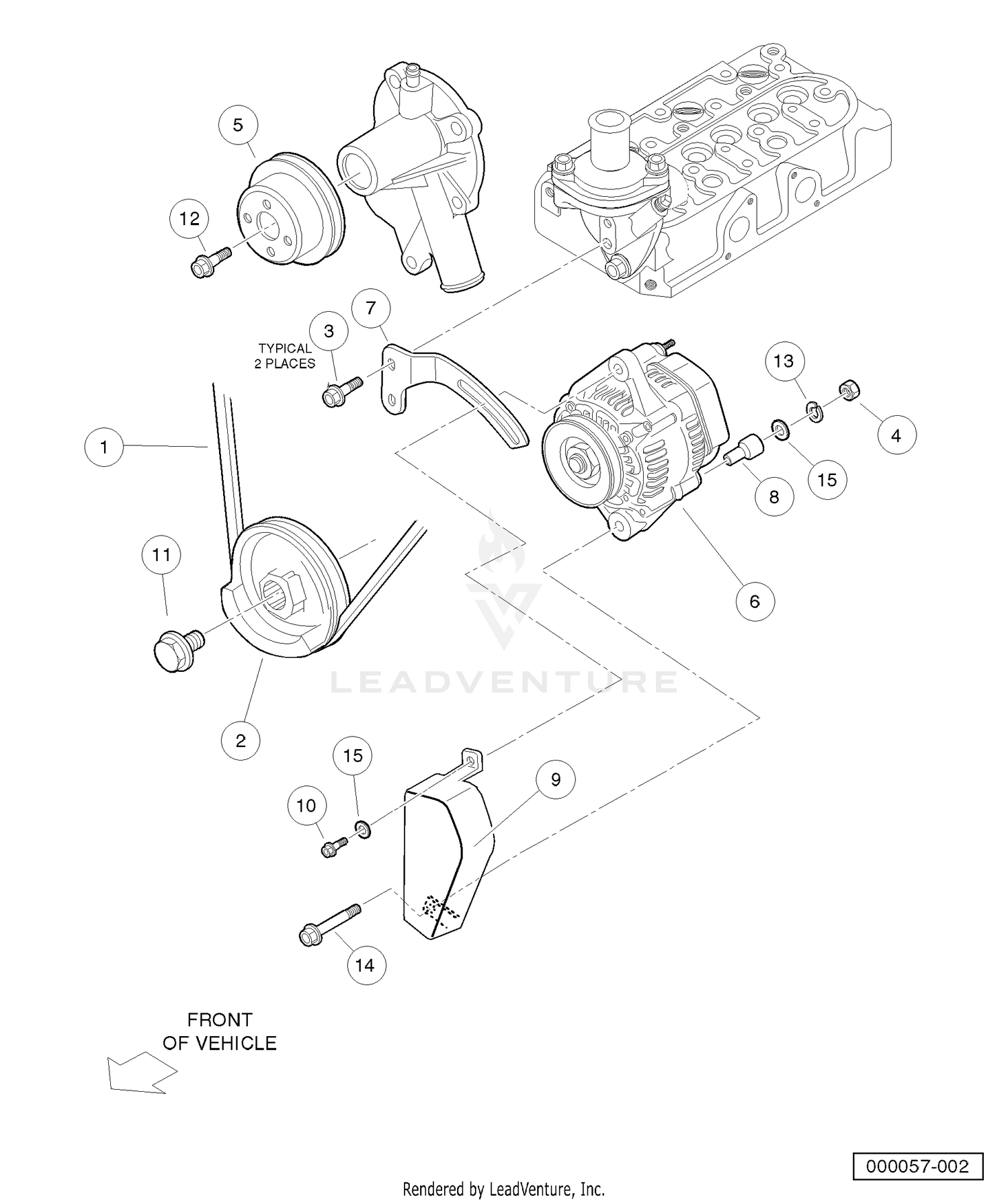 Alternator (Diesel Engine - Closed Breather)