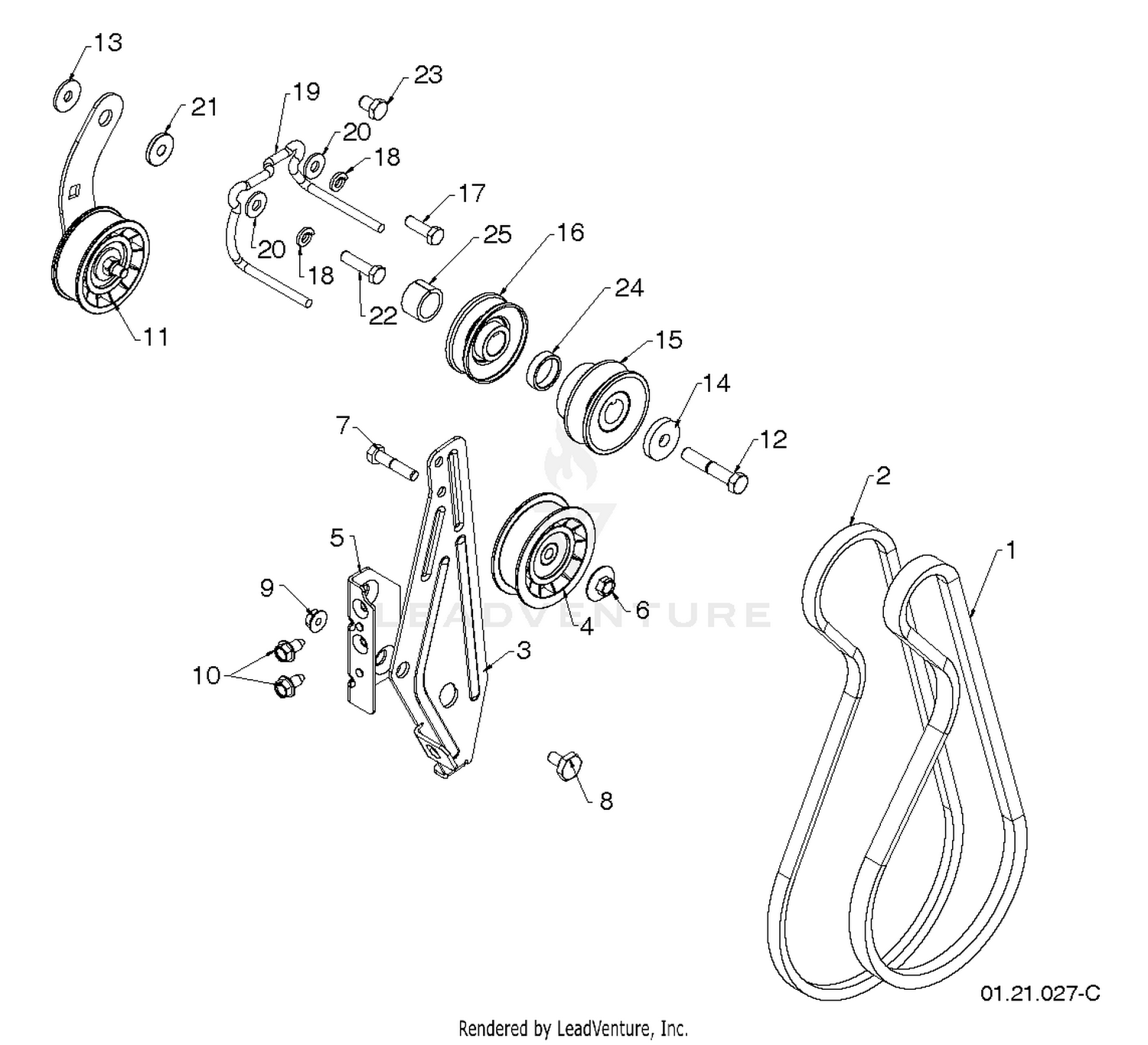 "CHASSIS, ENGINE & PULLEYS A"