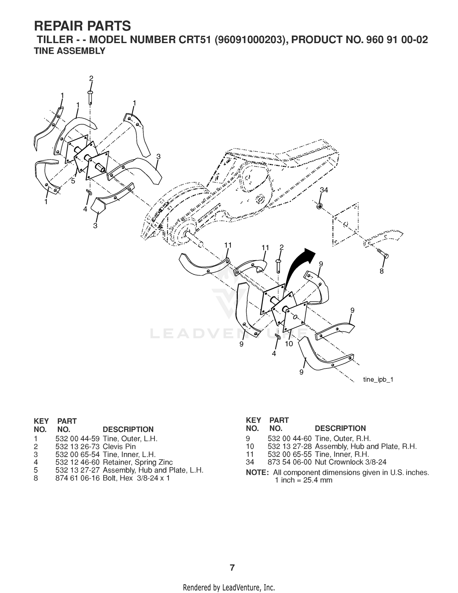 TINE ASSEMBLY