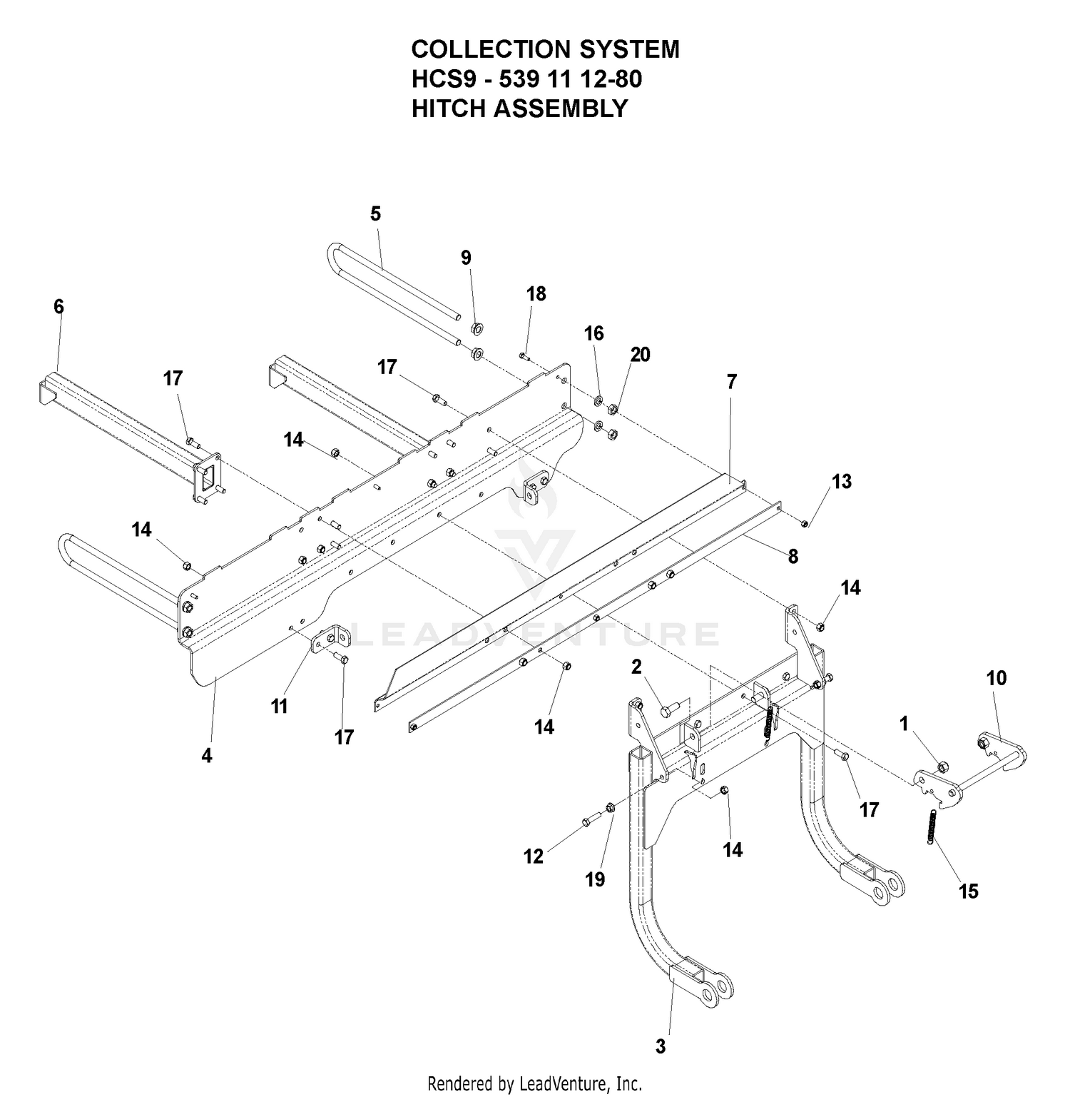 Accessories (HCS9 Collection System -  Hitch Assembly)