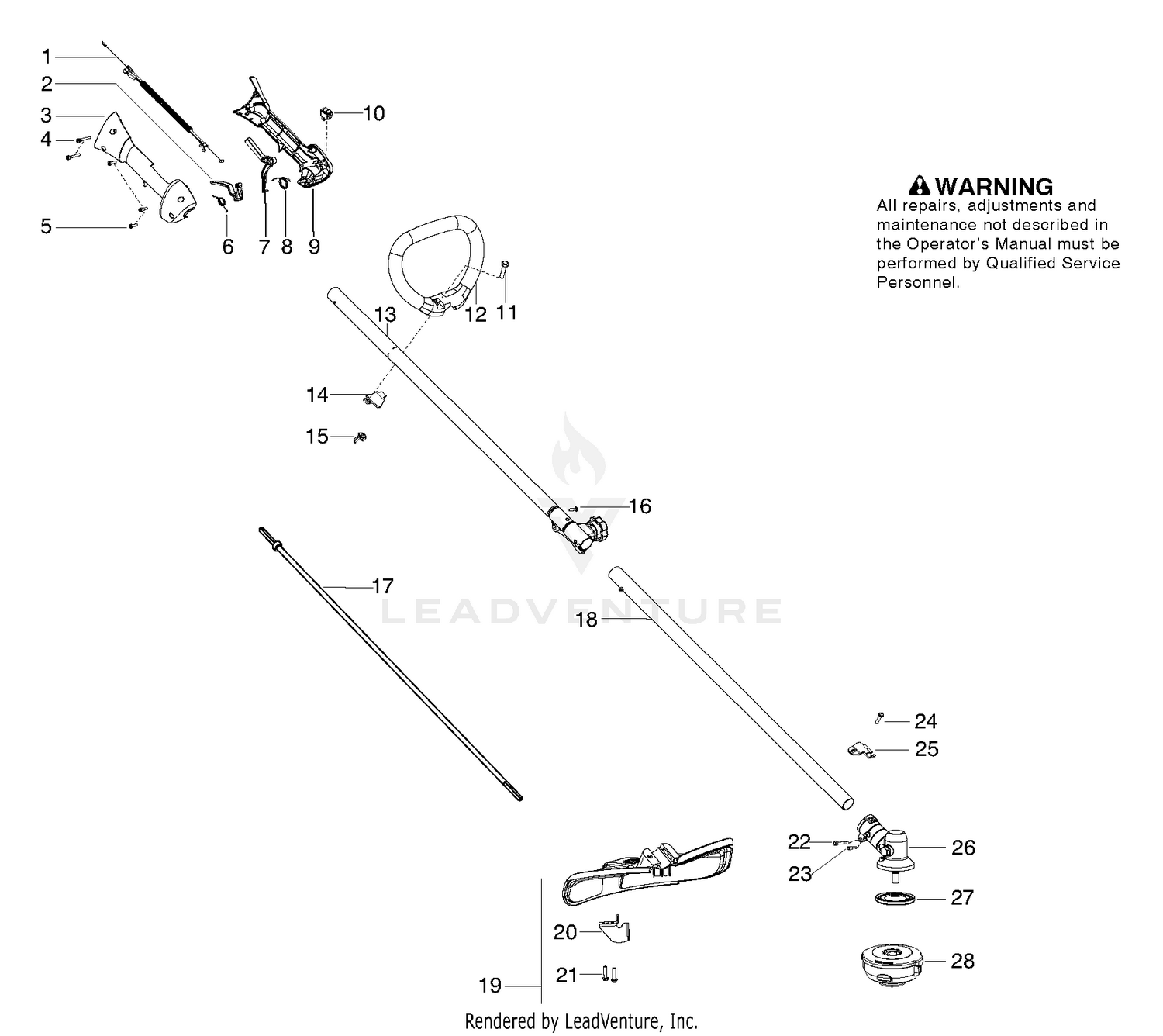 Handle,Shaft & Cutting Head