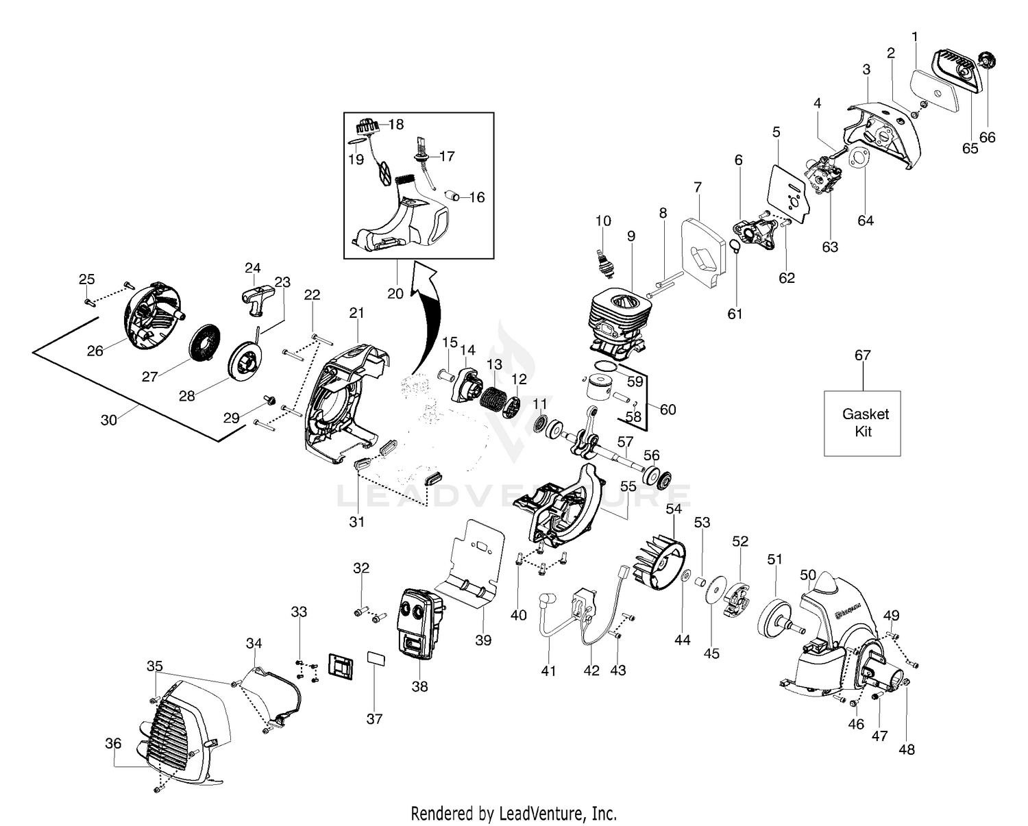 Engine, Fuel Tank & Ignition