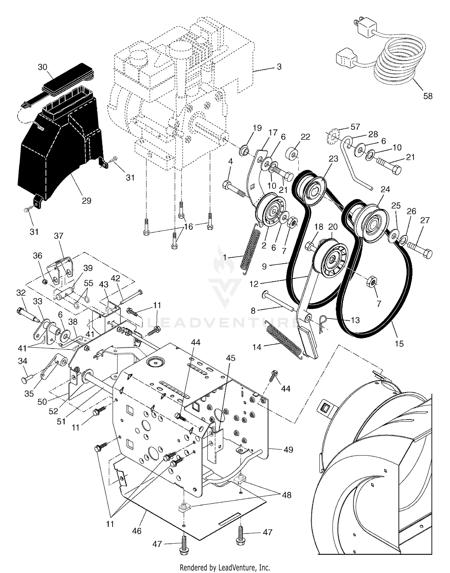 Chassis / Engine / Pulleys