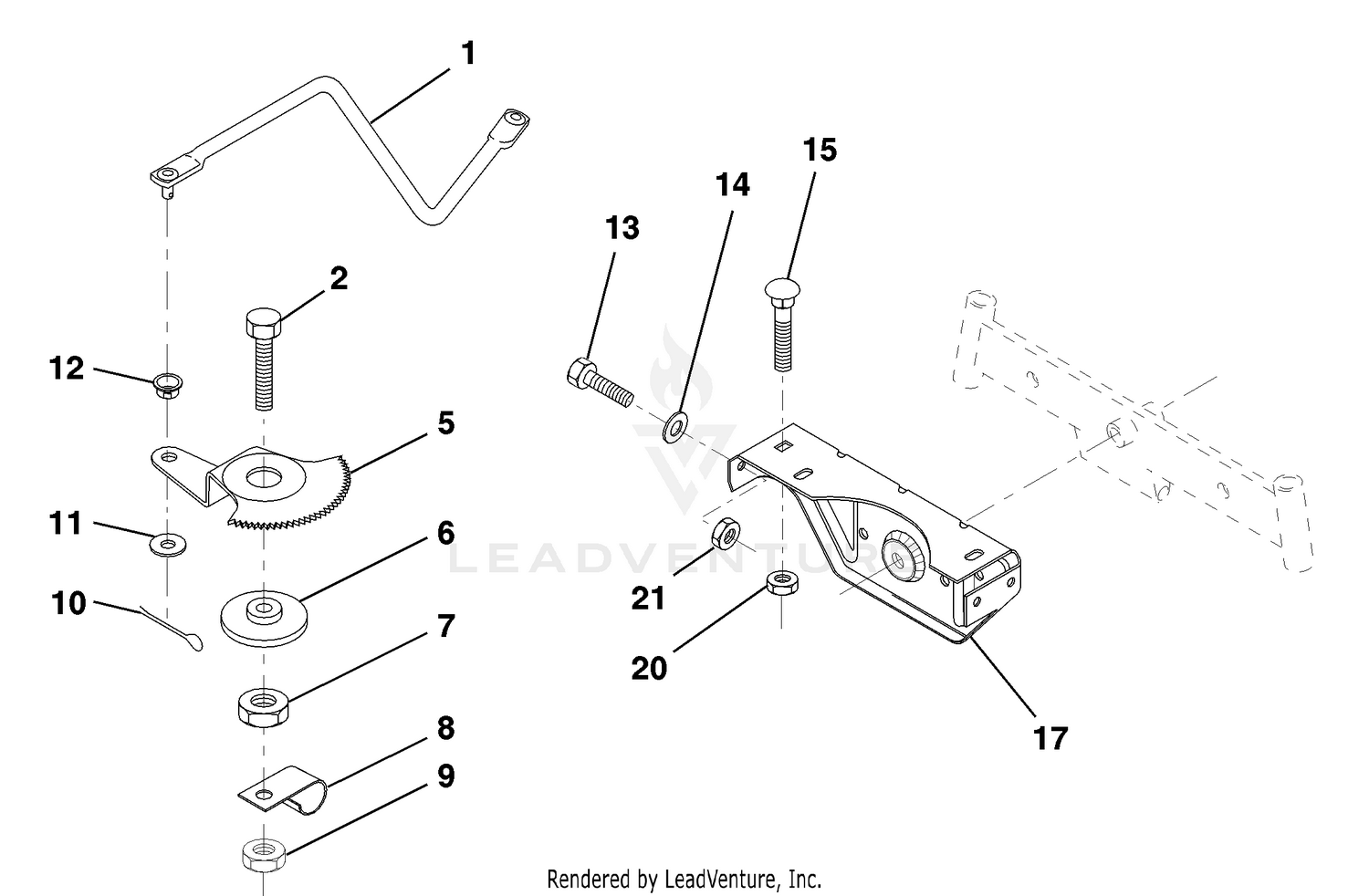 Sector Gear/Axle Support