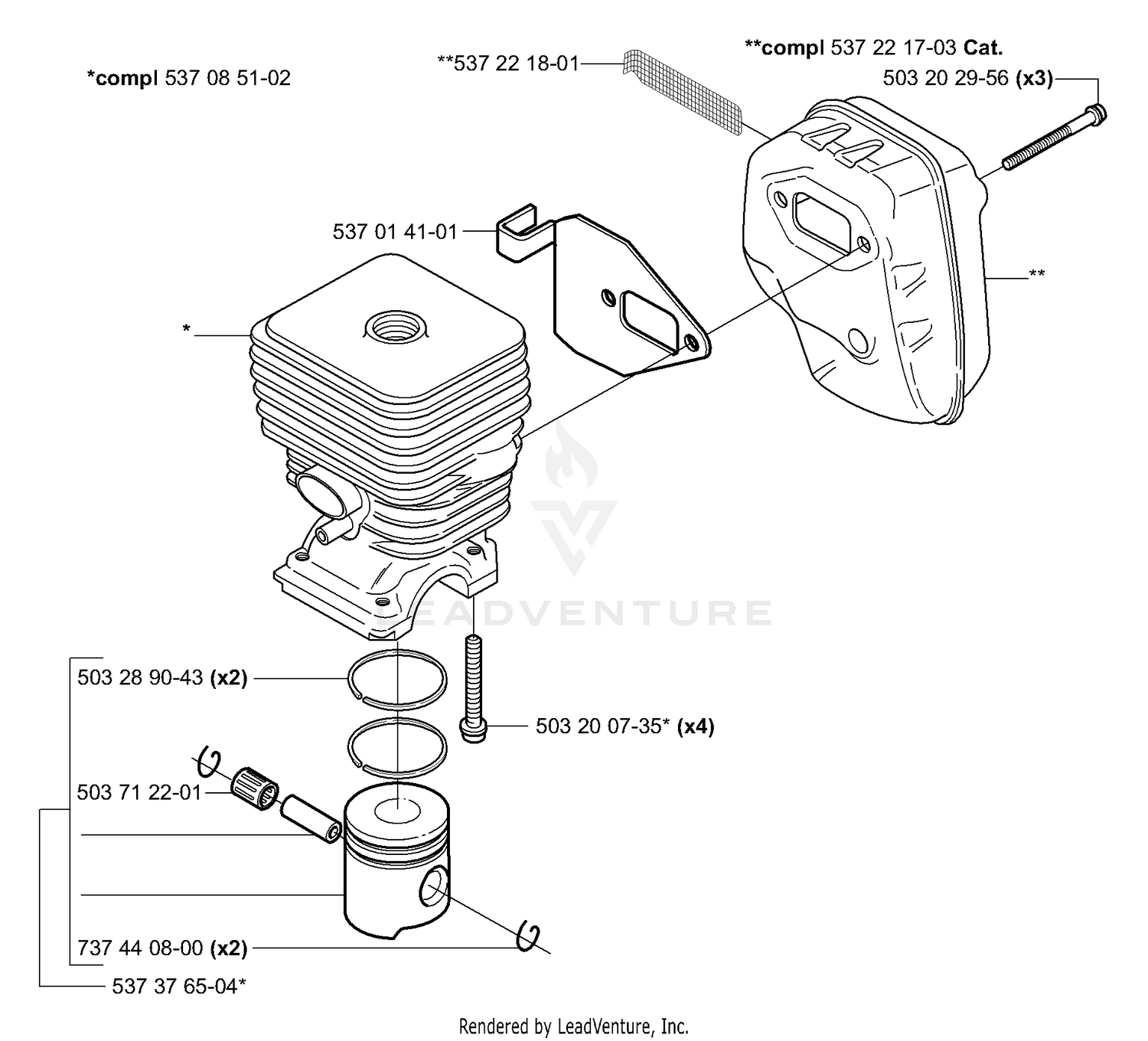 Piston / Cylinder / Muffler
