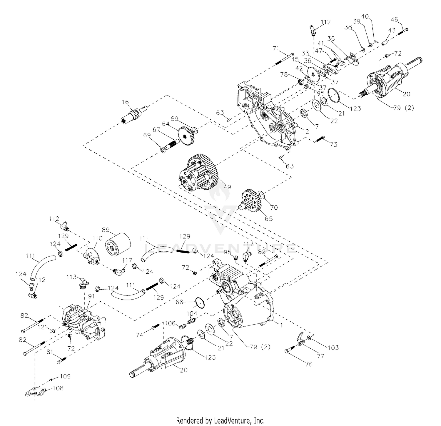 Transaxle Hydro Gear Model Number 222-3010