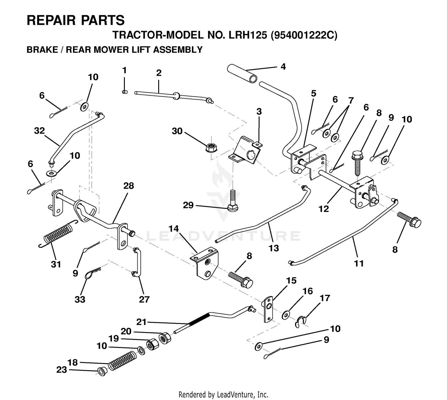 BRAKE / REAR MOWER LIFT
