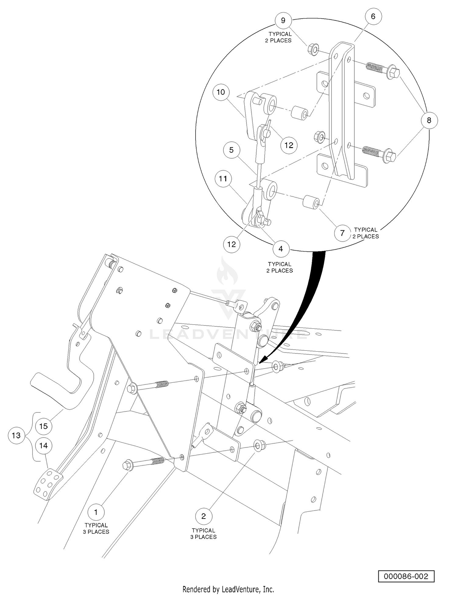 Park Brake Pedal Assembly