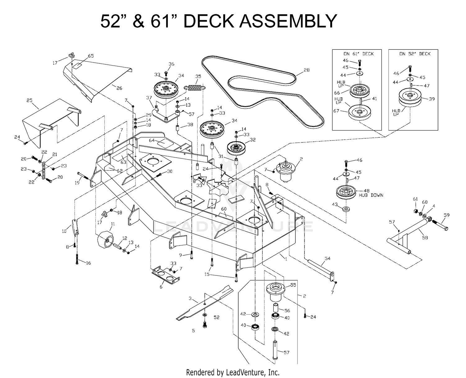 61"/155CM CUTTING DECK
