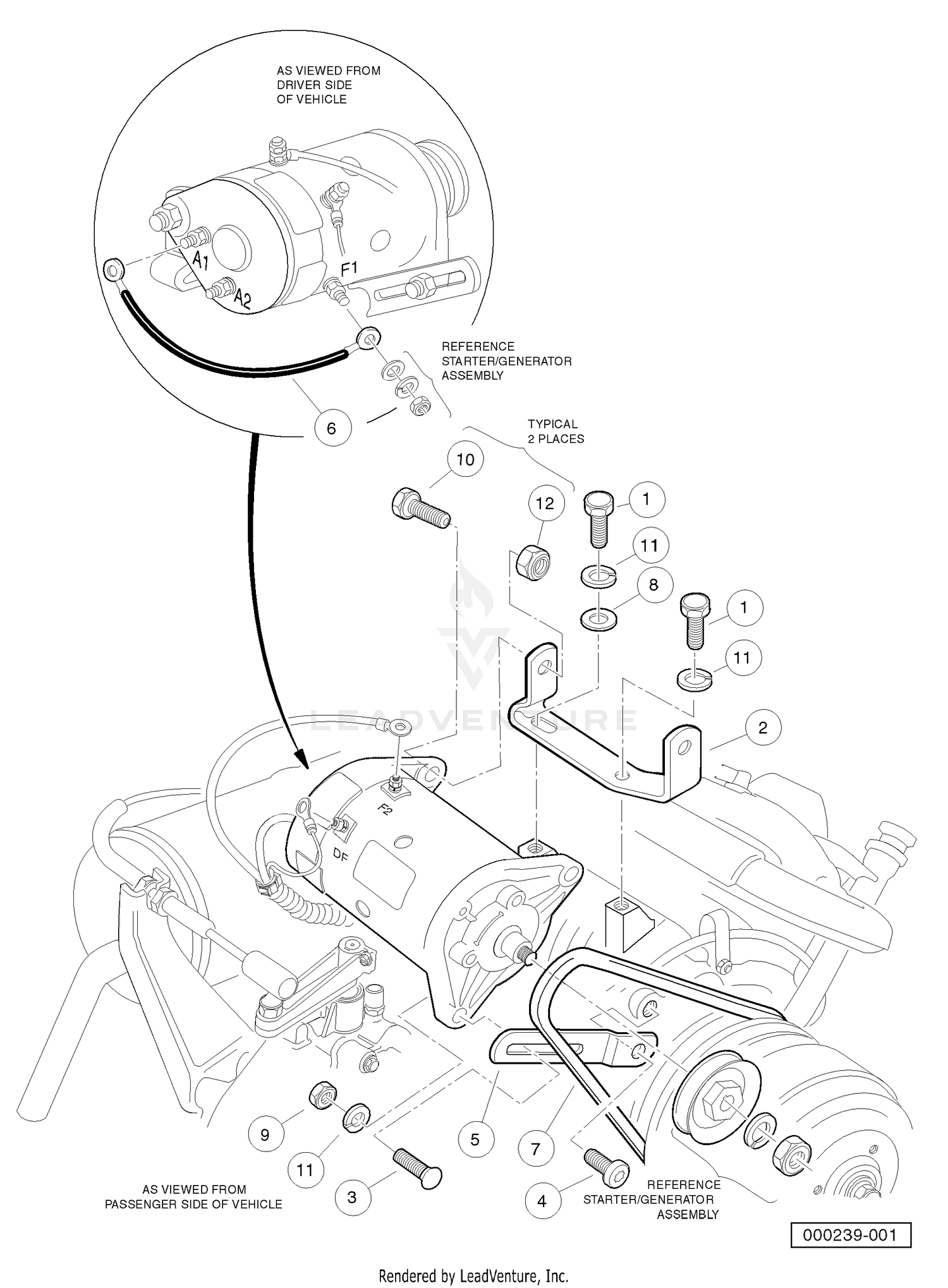FE350 Starter and Generator Mounting