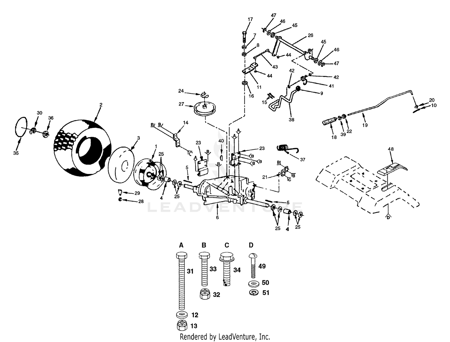 Transaxle And Rear Wheel