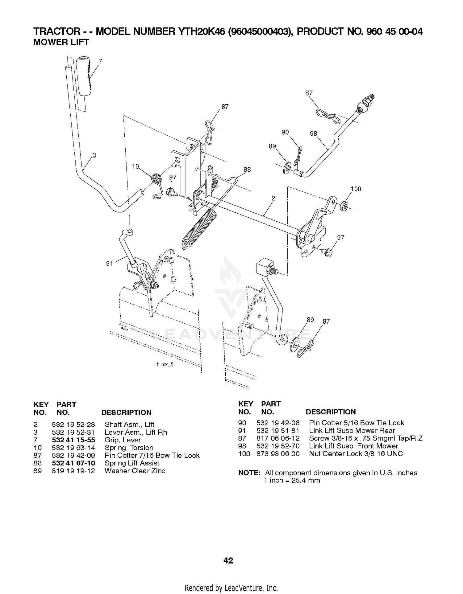 MOWER LIFT / DECK LIFT 2