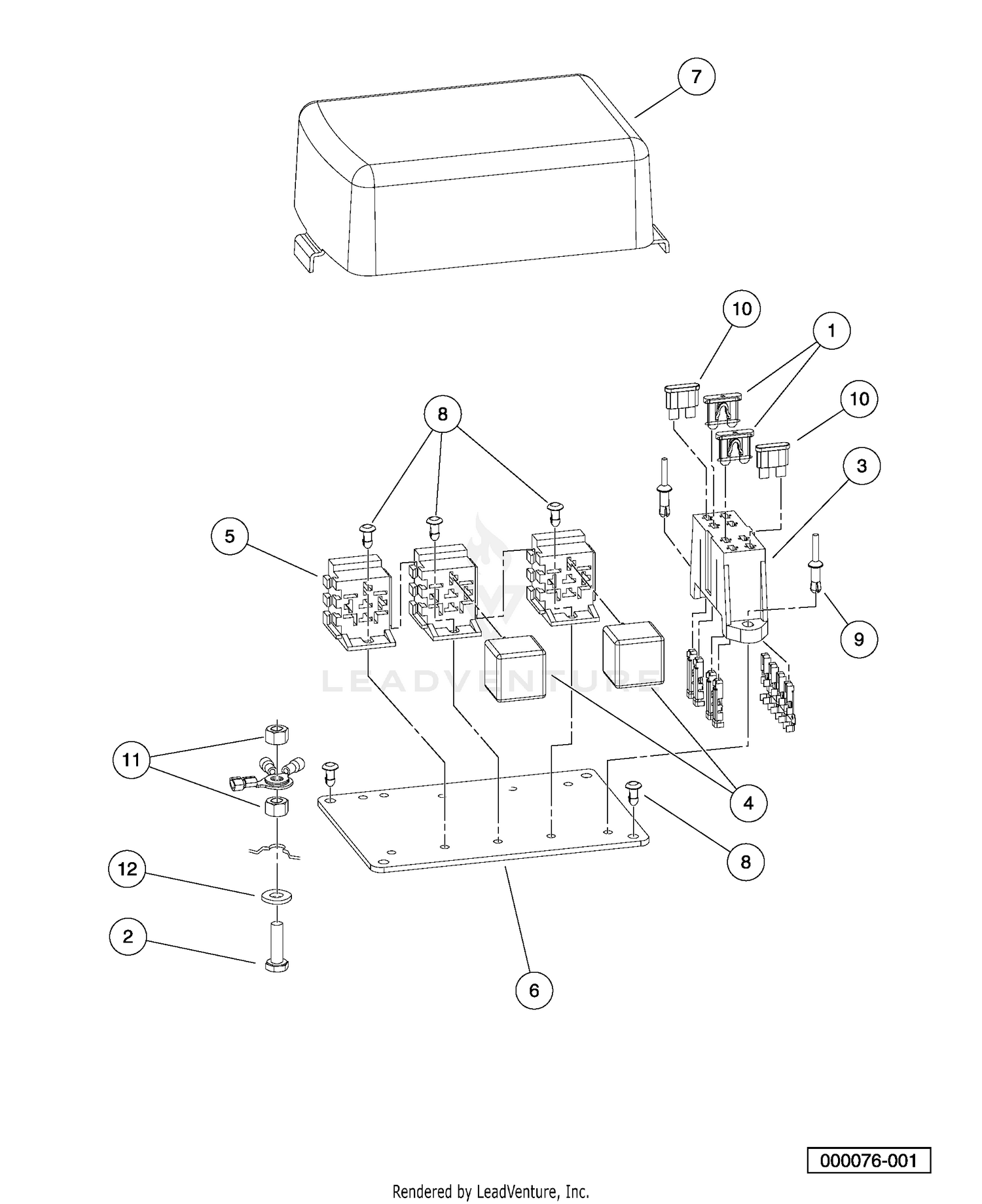 Electrical Component Box, Gasoline Vehicles