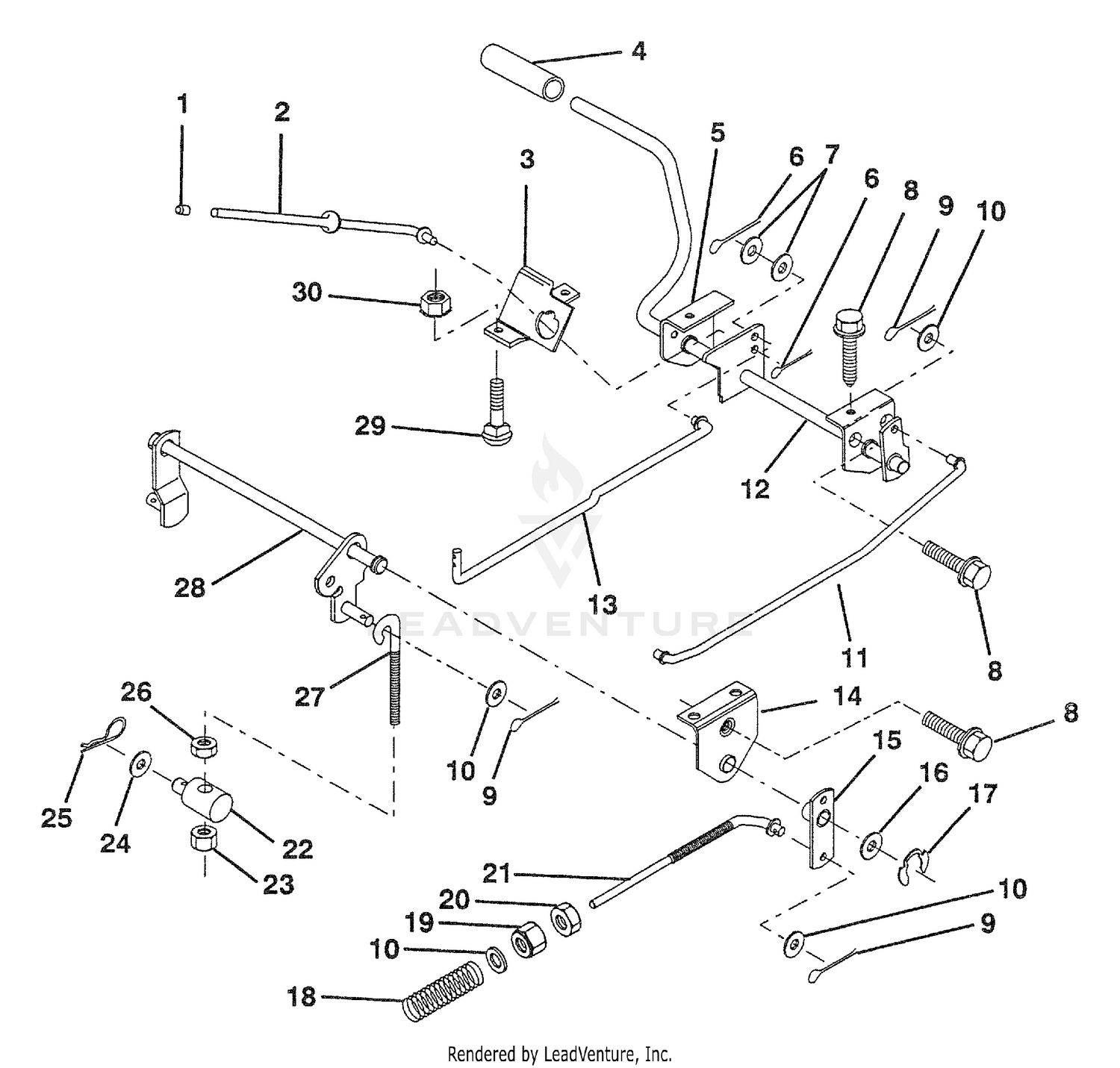 Brake / Rear Mower Lift Assembly