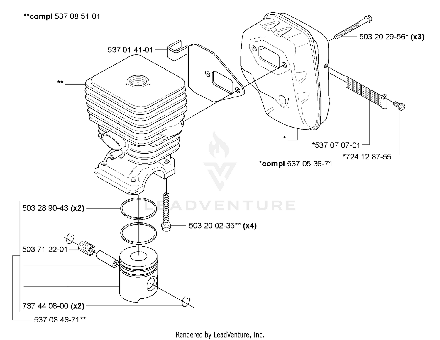 Cylinder/ Piston / Muffler