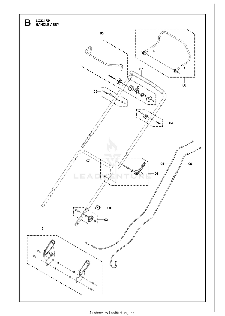 Husqvarna LC 221RH 967993601 (201912) Walk Behind Mower Partswarehouse