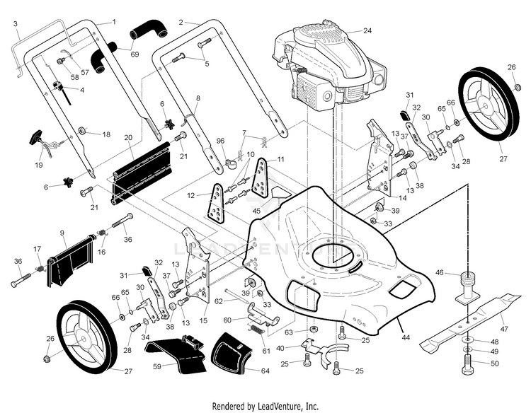 Husqvarna 7021 - 374081 (2010-01) Walk Behind Mower | Partswarehouse