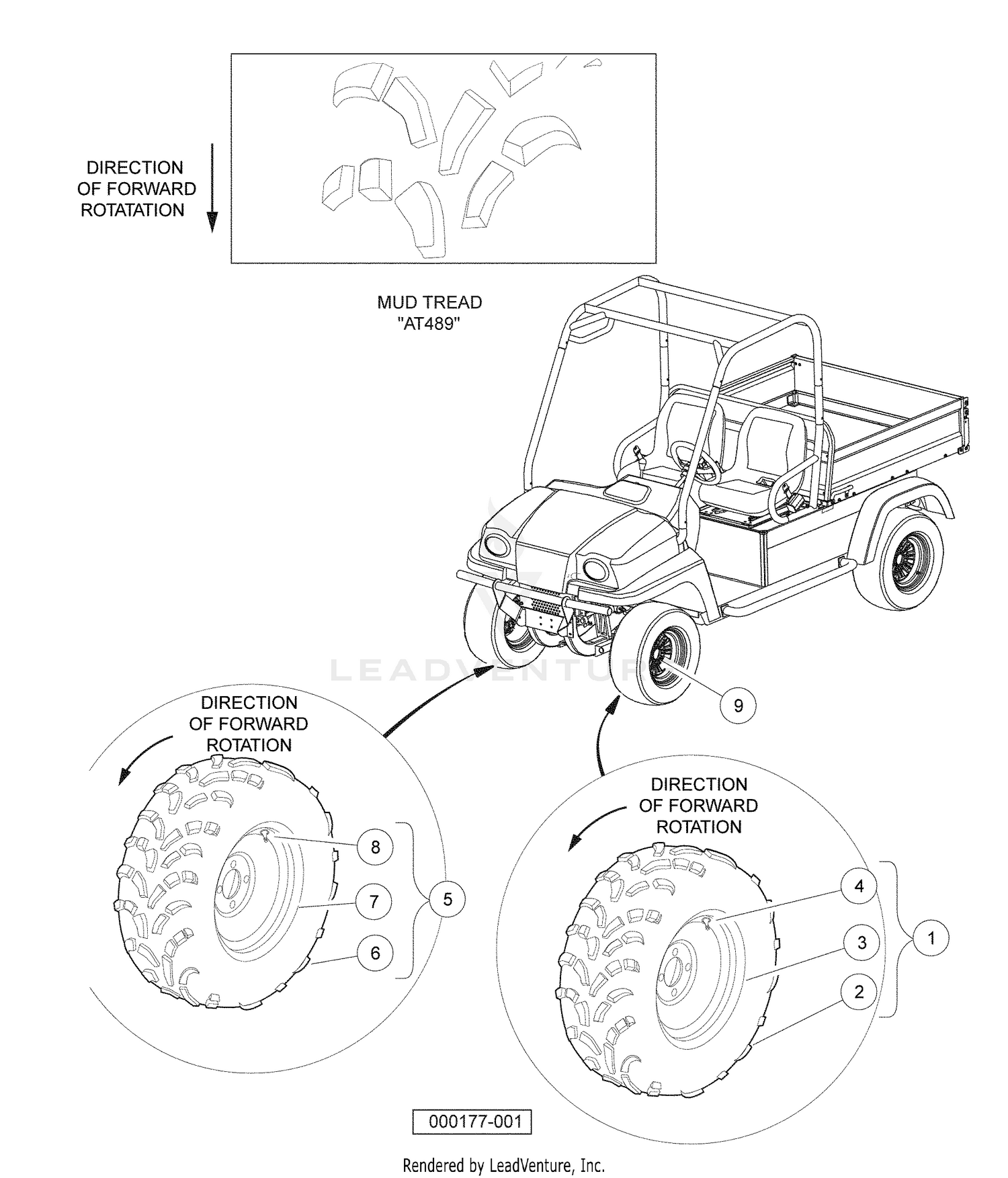 Wheels and Tires, Mud Tread