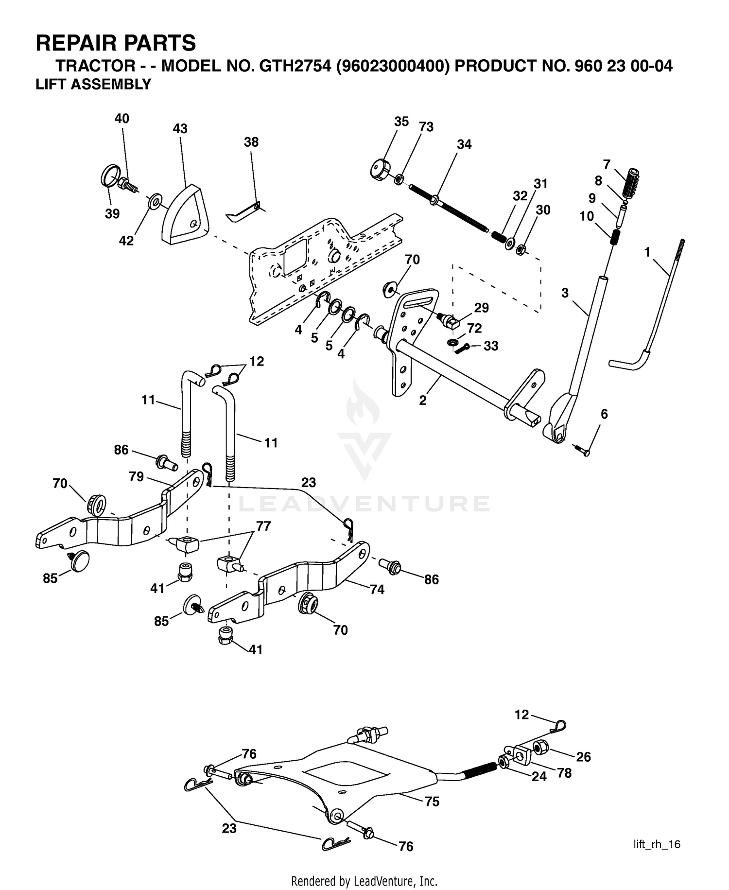 MOWER LIFT / DECK LIFT